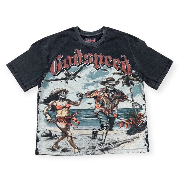 Godspeed Chasing Aloha T-shirt Black Wash