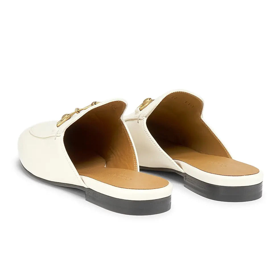 Gucci Princetown Leather Slipper Mystic White