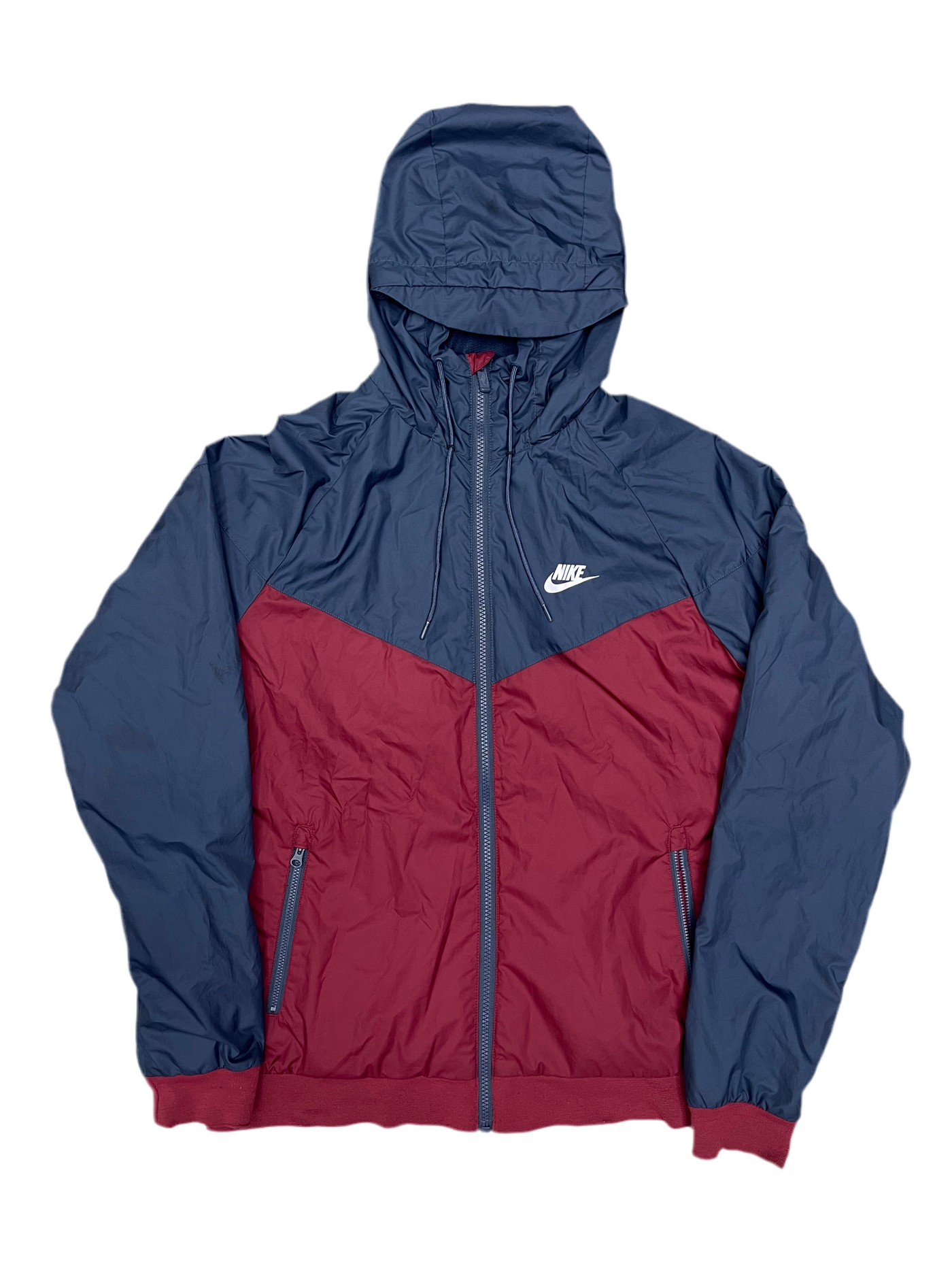 Nike Windbreaker Zip Up Navy Burgundy