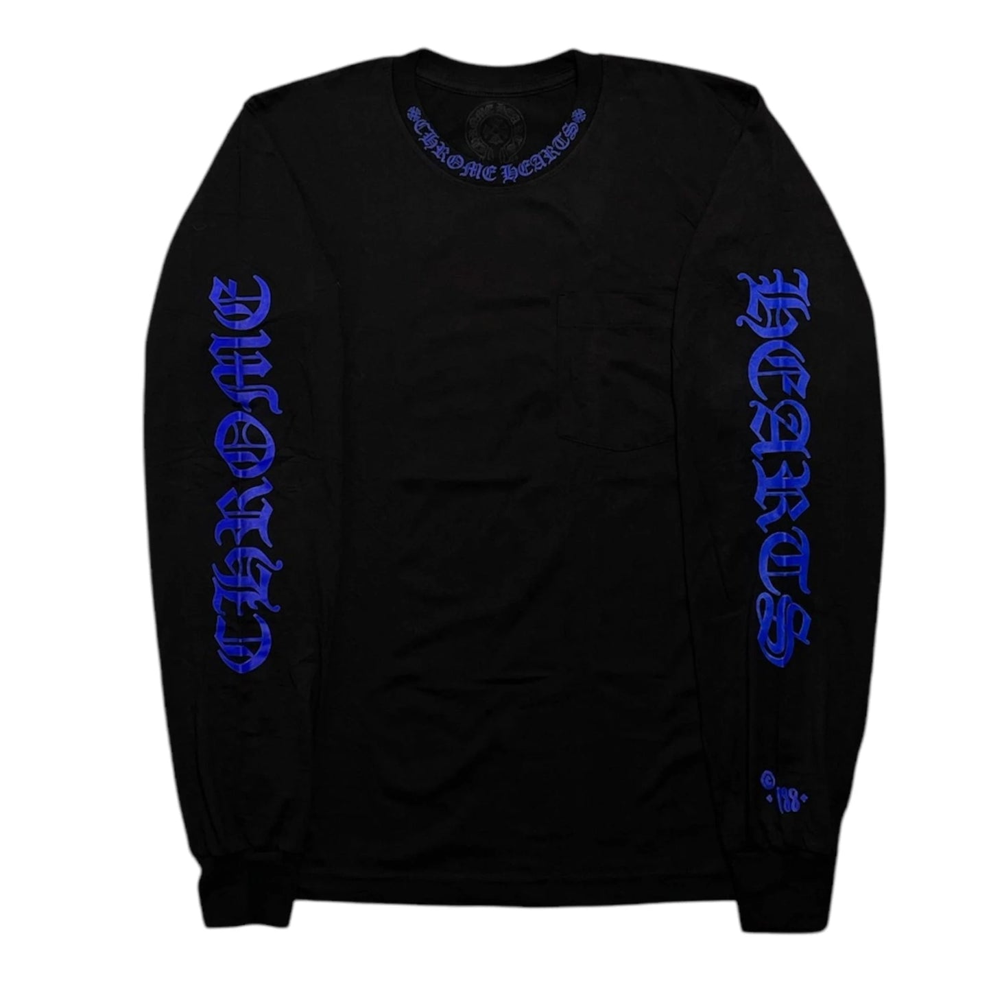 Chrome Hearts 1988 Neck Logo L/S Tee Black Blue