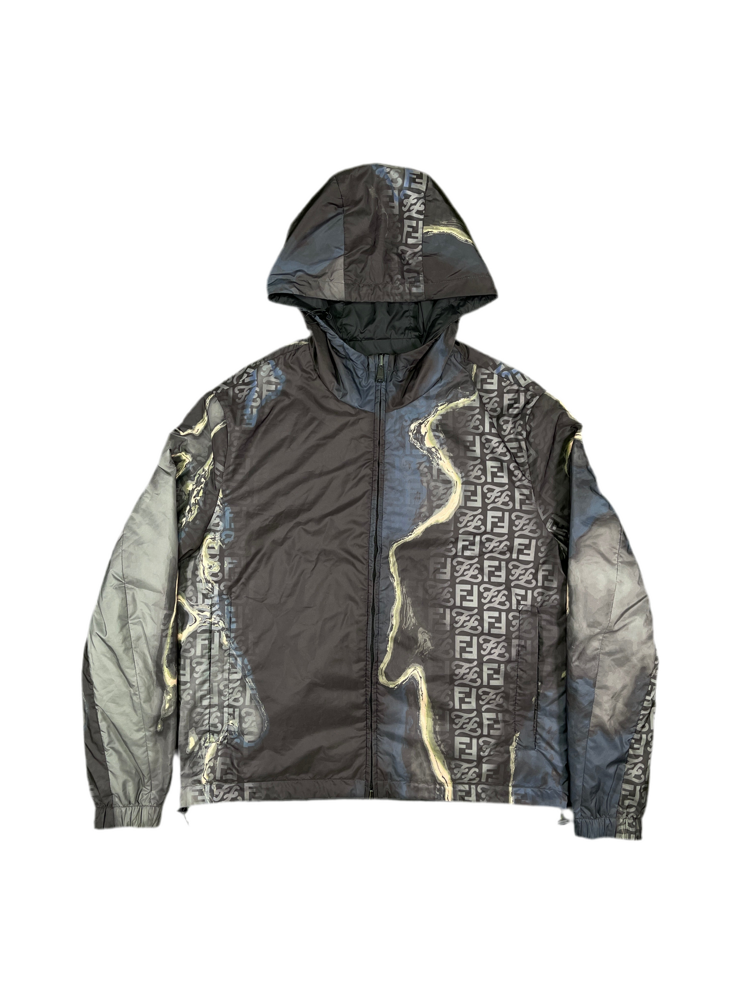 Fendi Earth Reversible Hooded Jacket Black