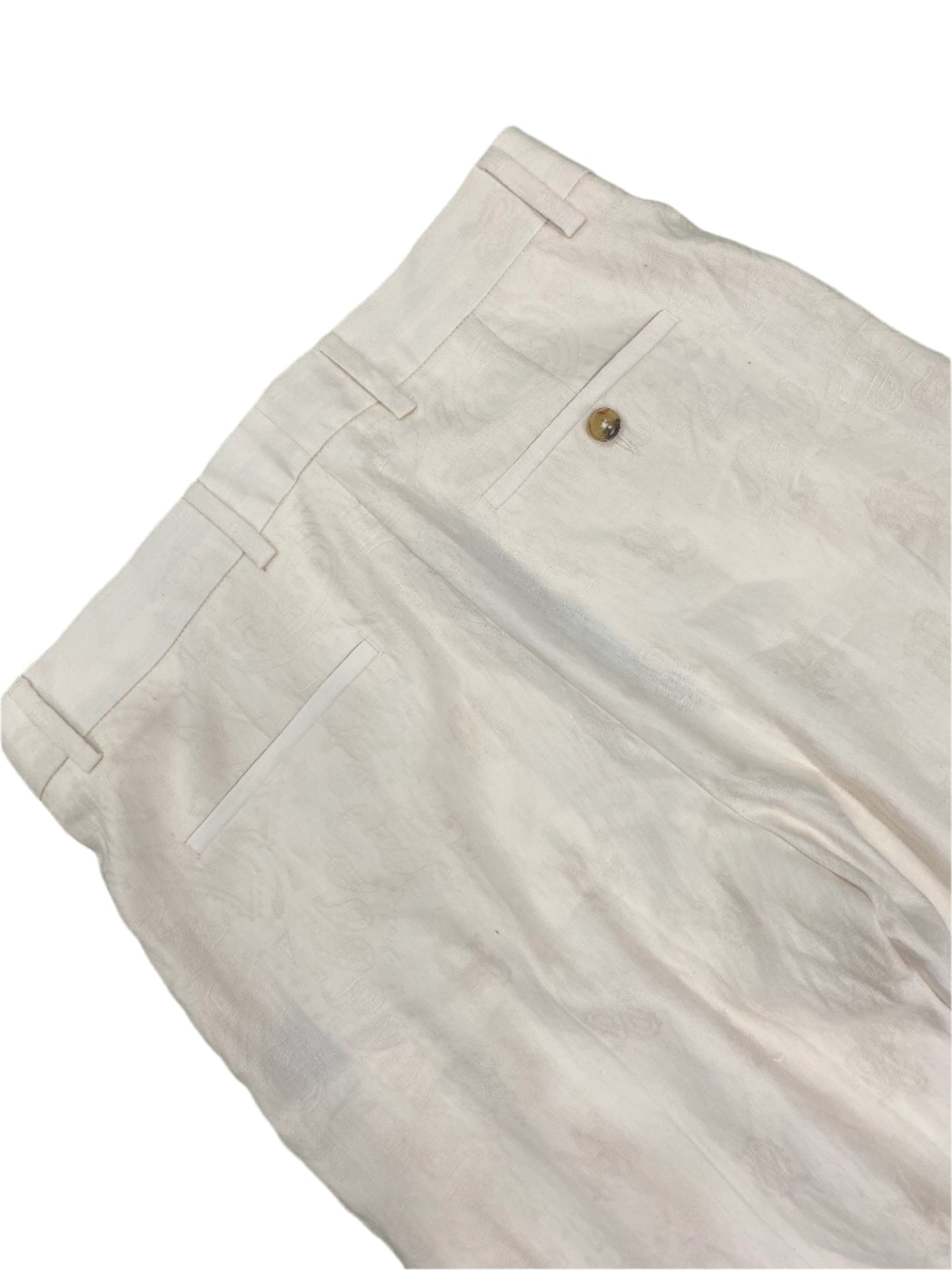 Amiri Bandana Double Pleated Linen Pants Birch