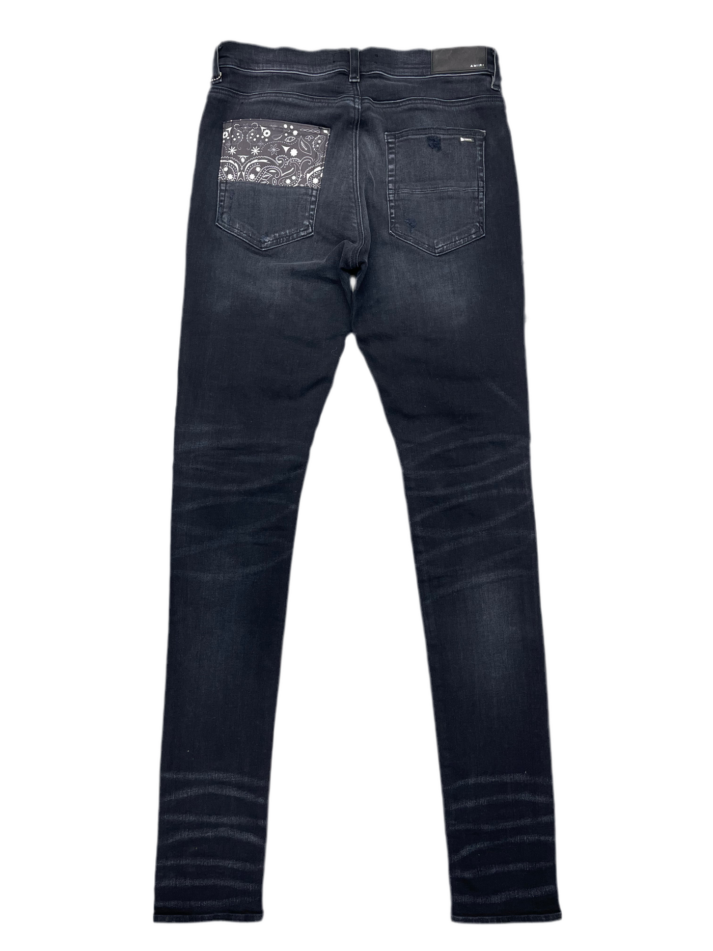 AMIRI Vintage Bandana Artpatch Jeans Black
