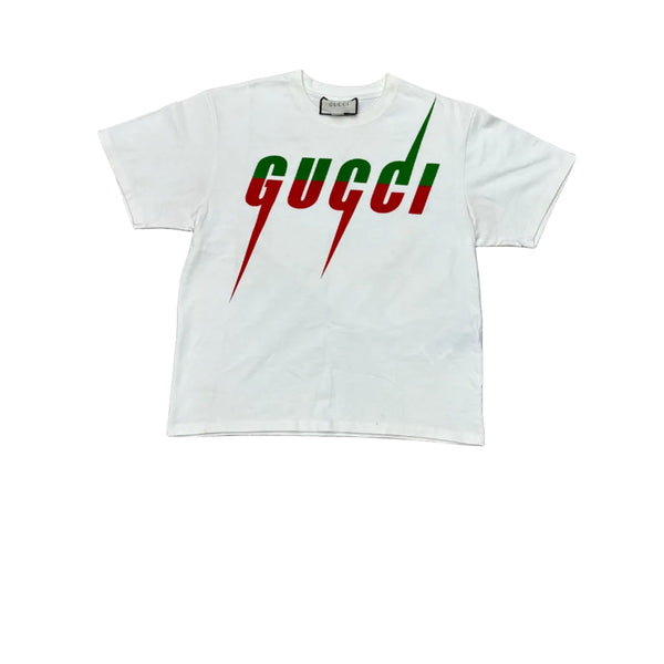 Gucci Blade logo-Print White Cotton-Jersey T-Shirt