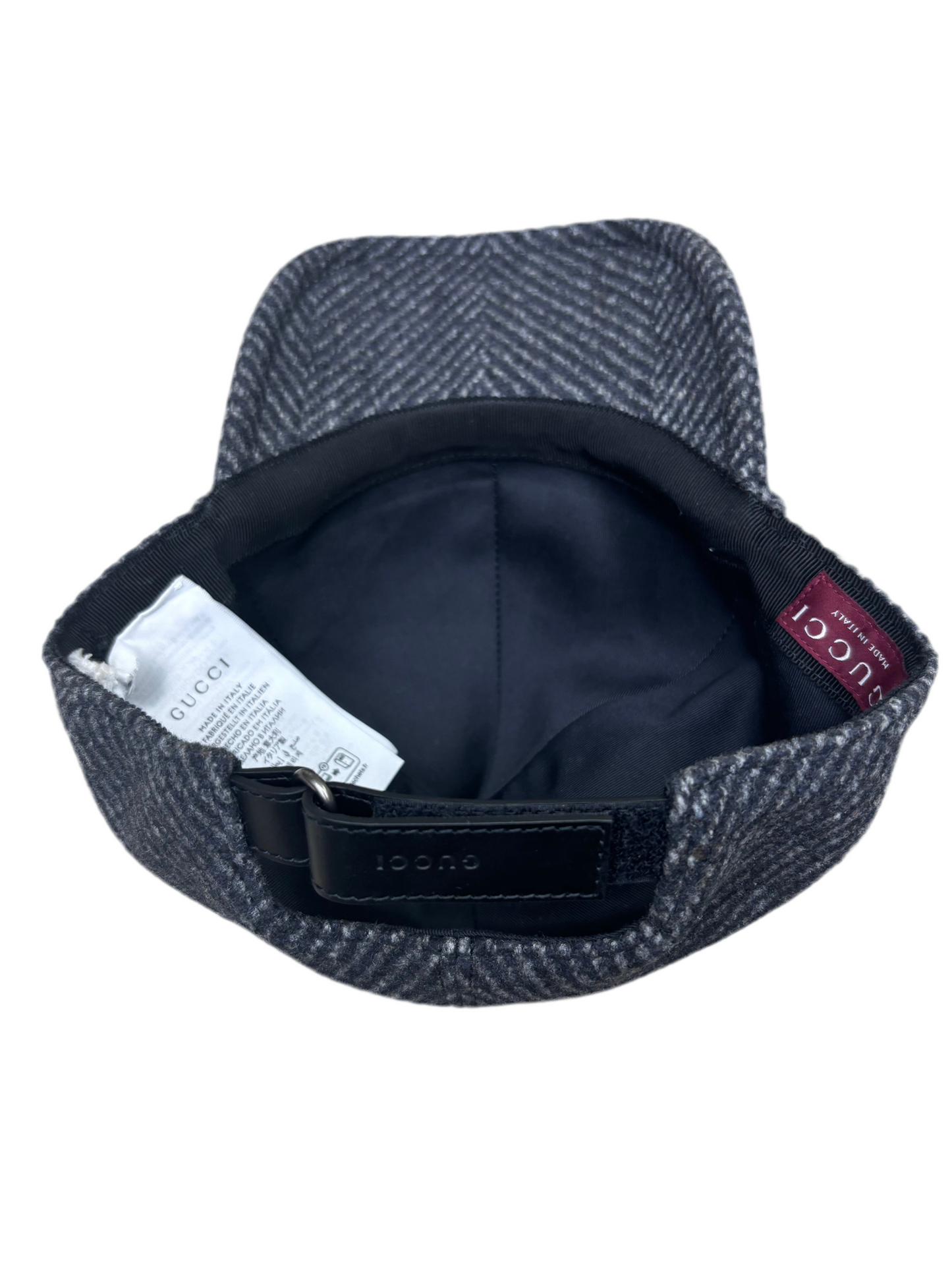 Gucci Herringbone Wool Baseball Hat