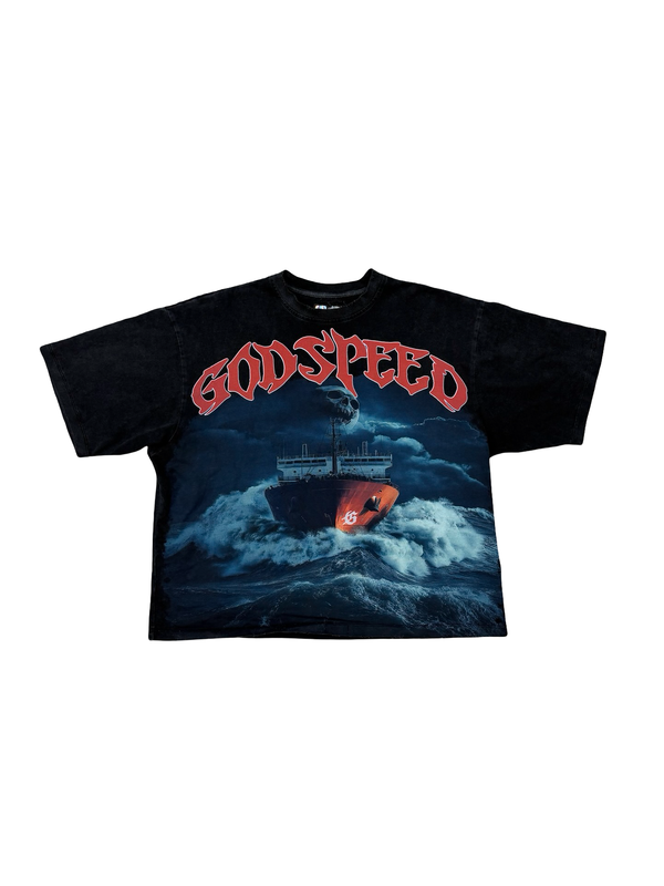 Godspeed Sea Sick T-Shirt Black Wash