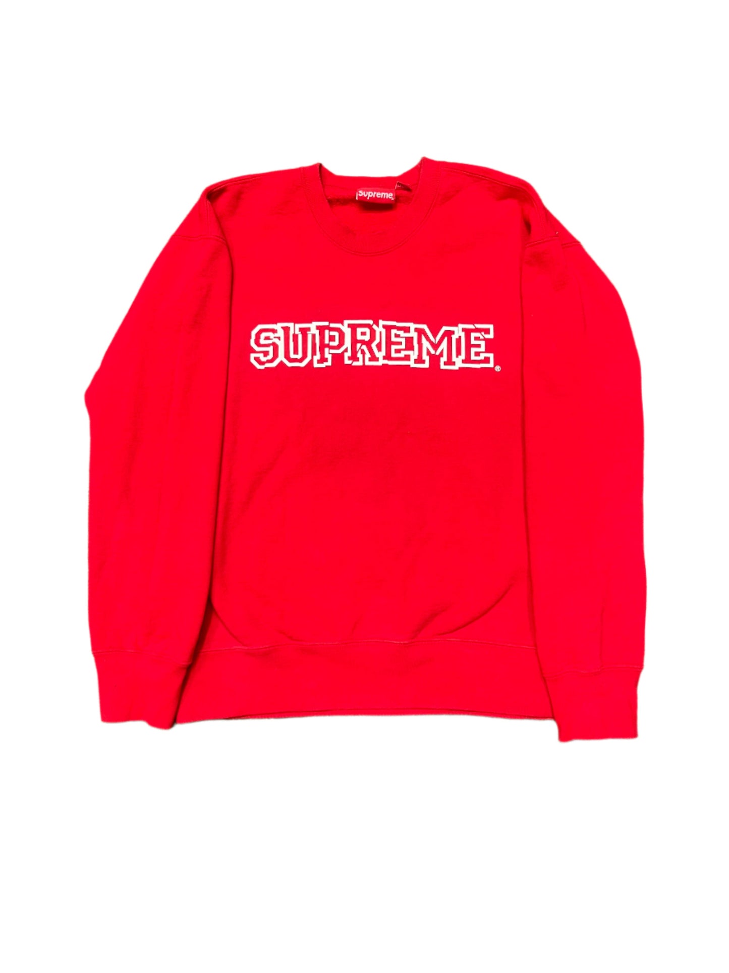 Supreme Shattered Logo Crewneck Red
