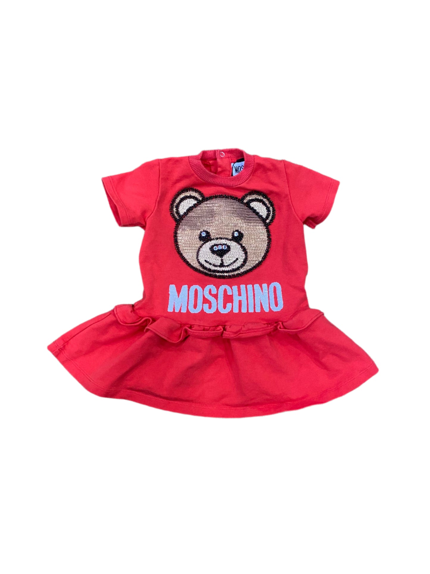 Baby Moschino Bear Dress Red
