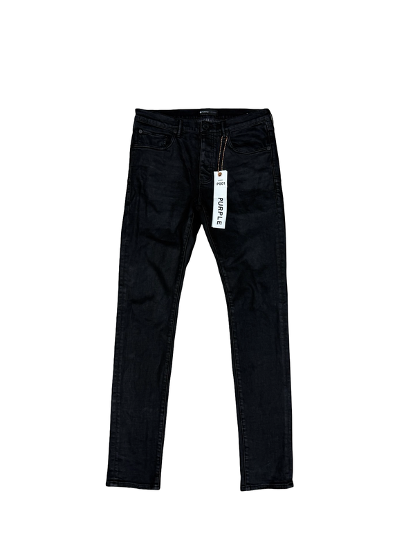 Purple Brand P001 Black Scattered Leather Straight Jeans