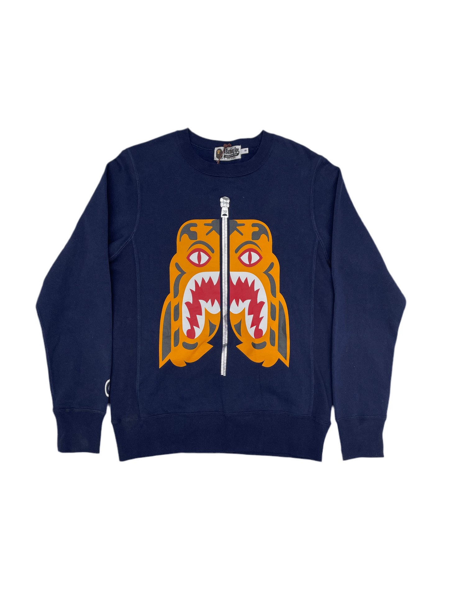 BAPE Tiger Crewneck Sweater Navy