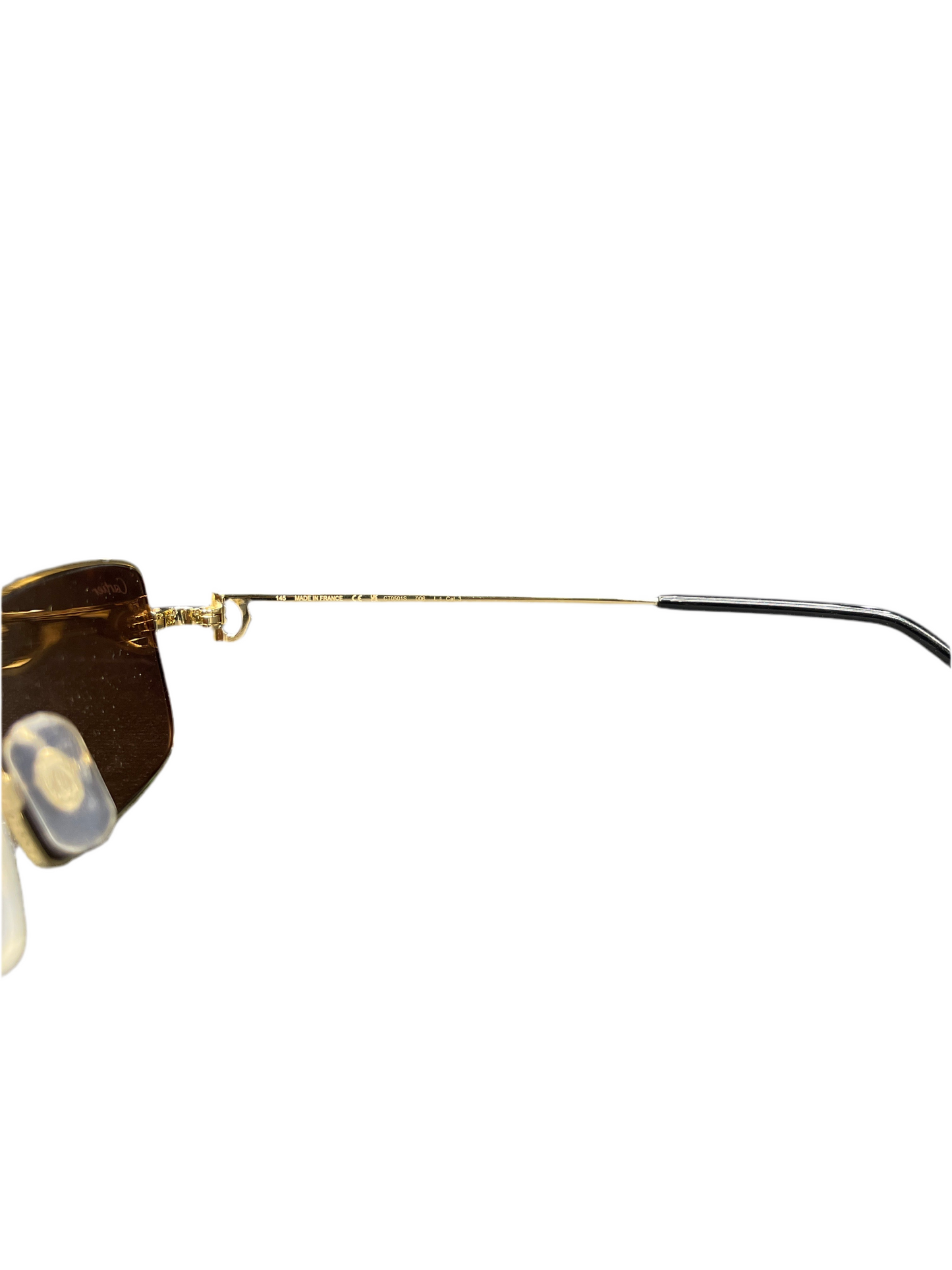 Cartier Gold Rectangle Frame Sunglasses CT0501S 006