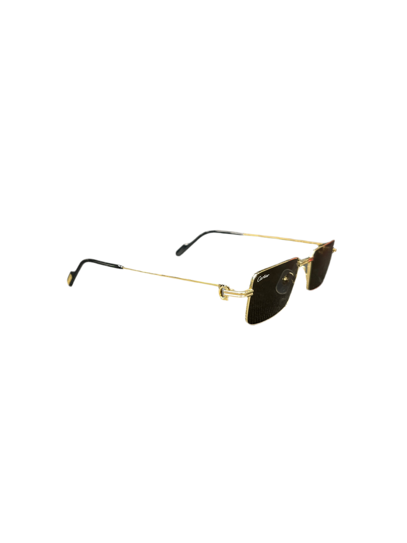 Cartier Gold Rectangle Frame Sunglasses CT0501S 005