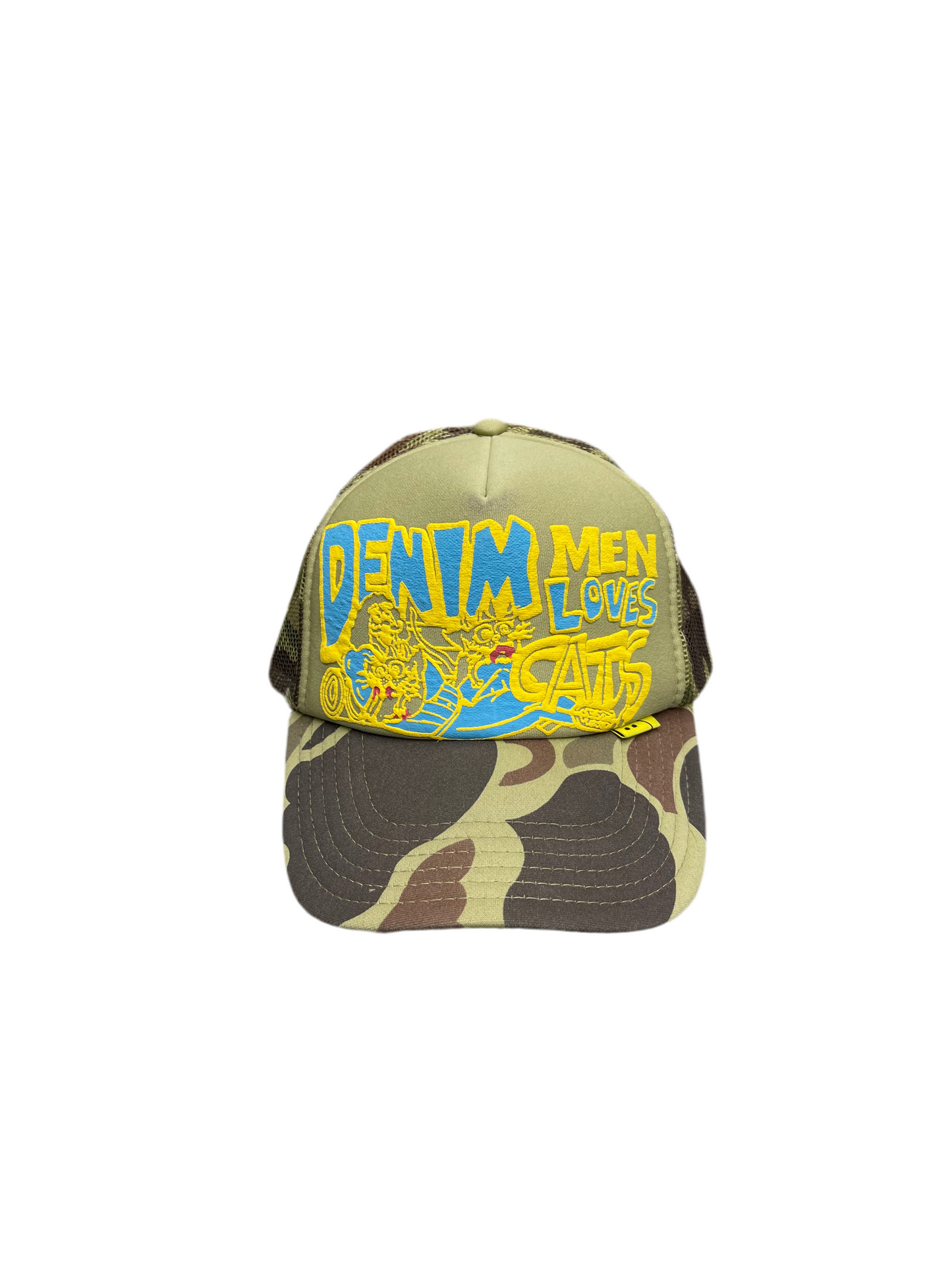 Kapital Kountry Loves Cats Camouflage Trucker Hat Green