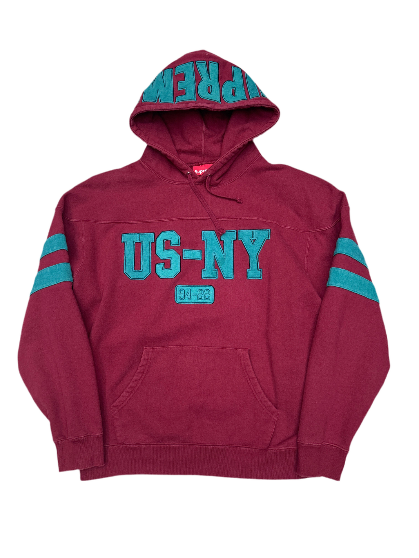 Supreme US-NY Hooded Sweatshirt Cardinal