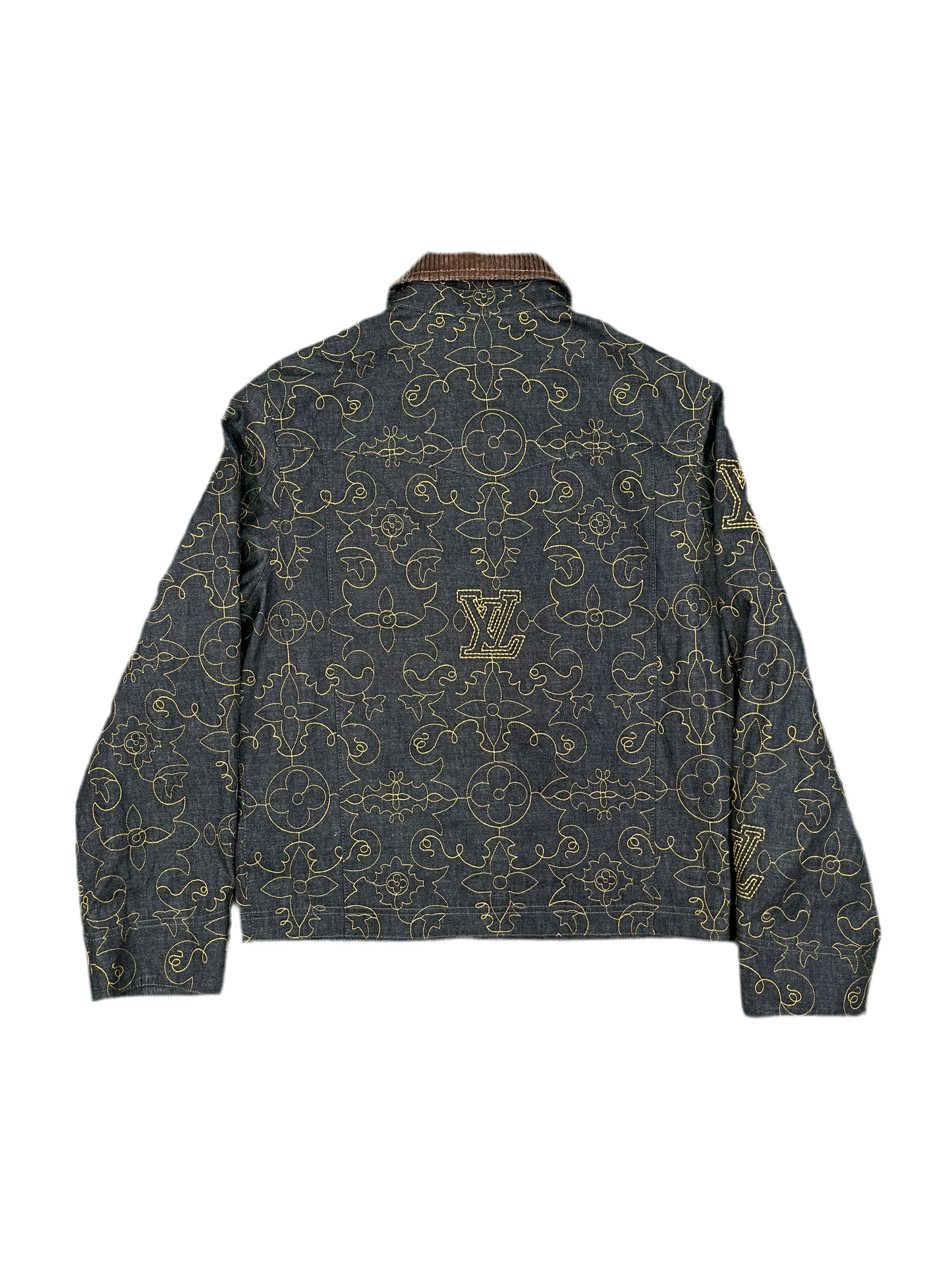 LV Embroidered Denim Workwear Jacket