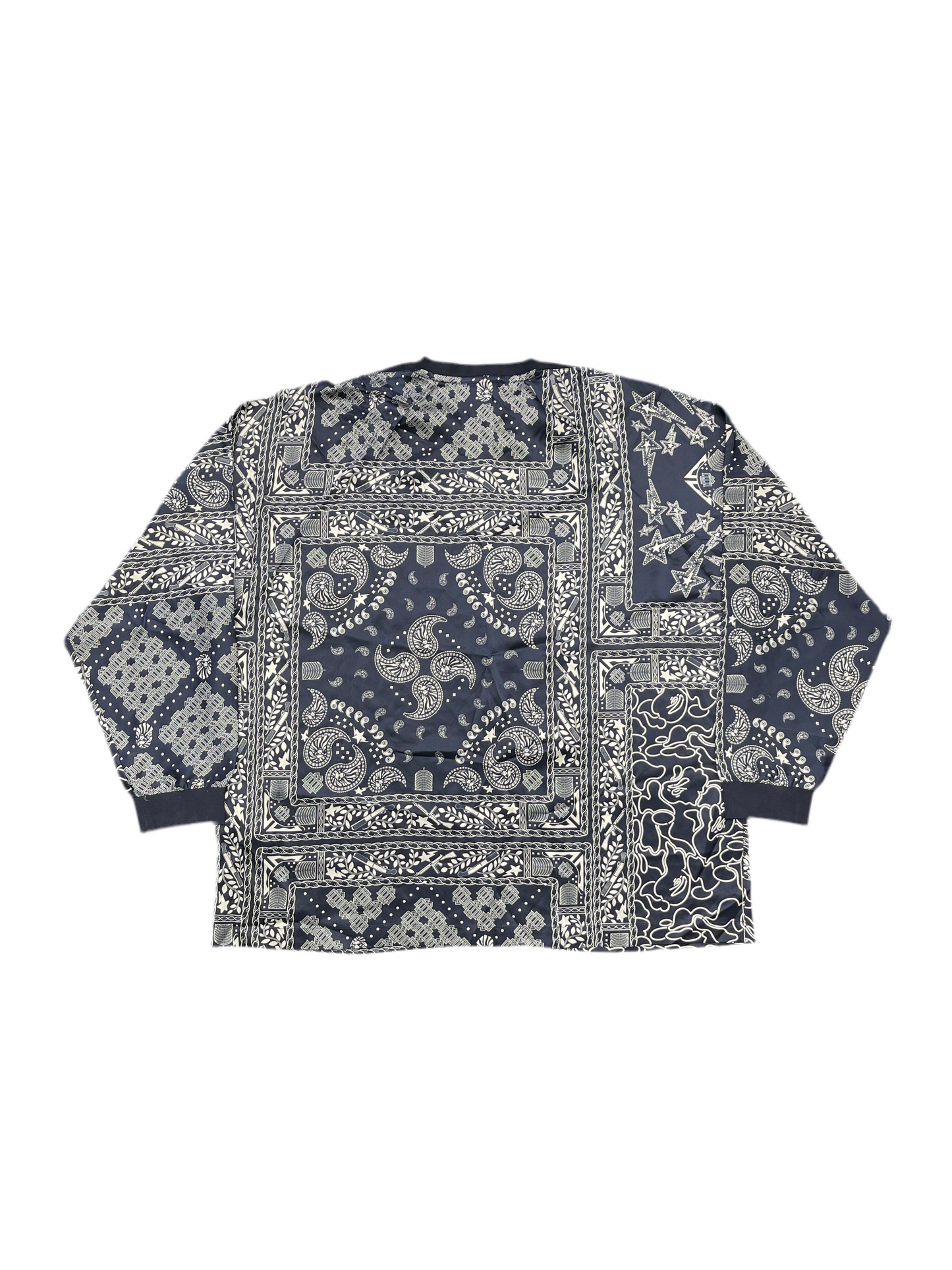 BAPE Black Silk Woven Paisley Tee Navy