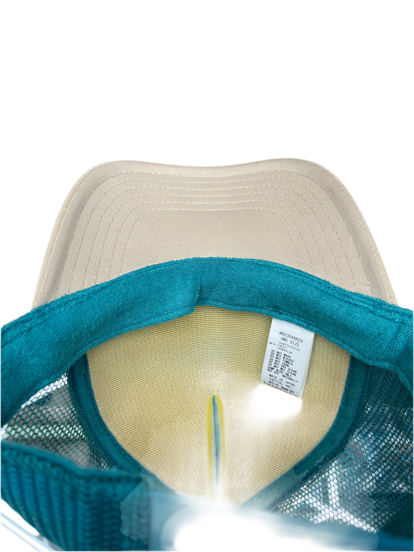 Kapital Kountry Cowboy Way Trucker Hat Turquoise Beige
