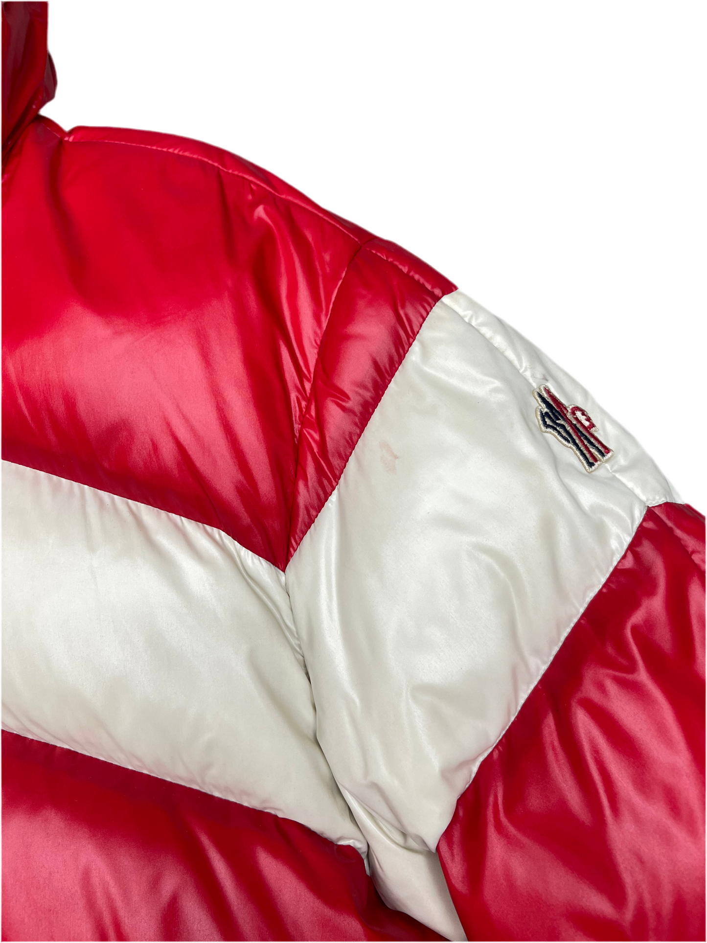 Moncler Grenoble Golzern Puffer Down Jacket Red Off-White