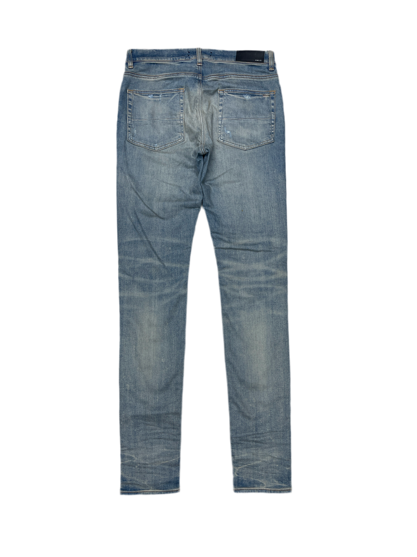 Amiri Cheetah Patch Jeans Blue