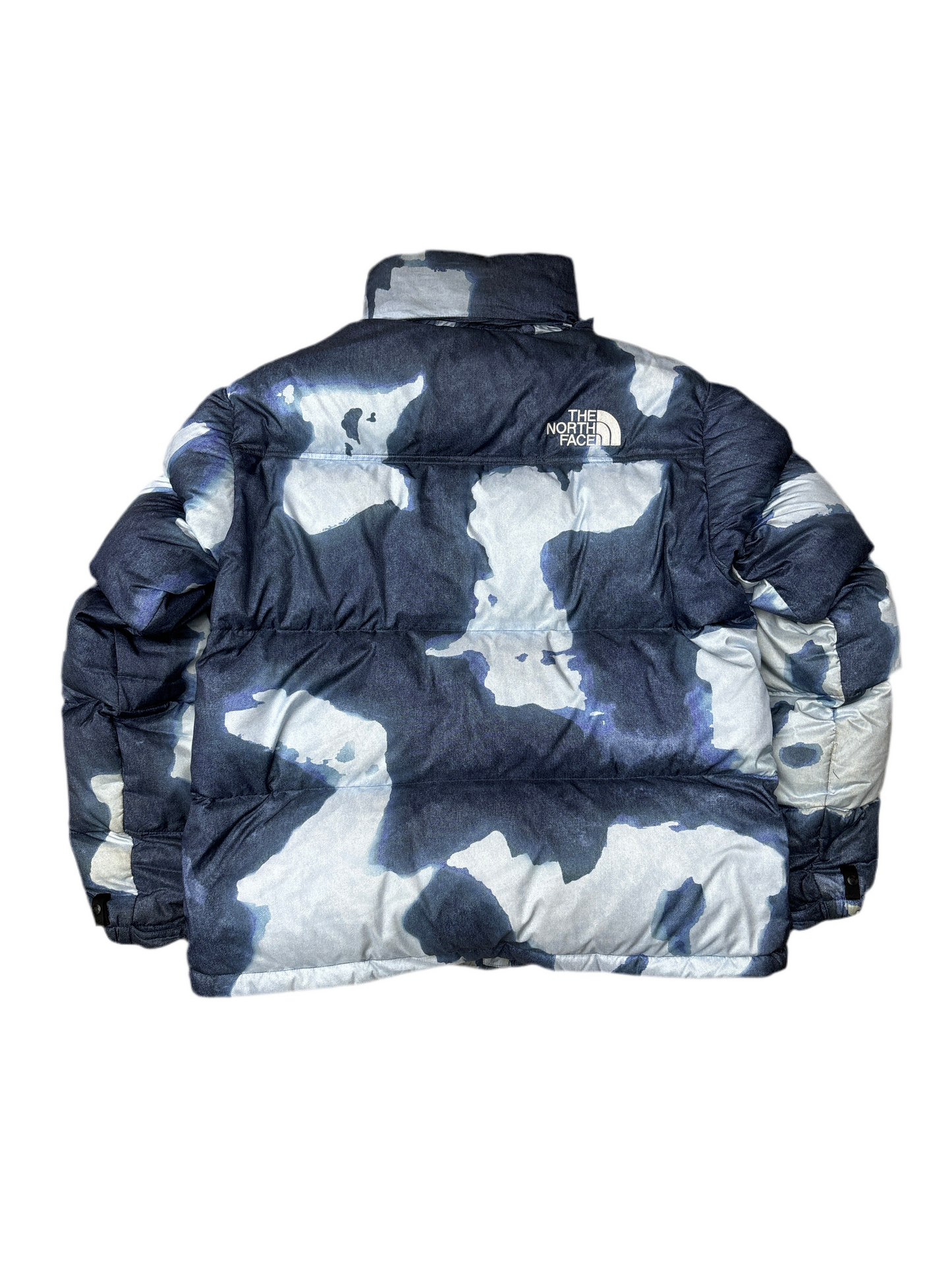 Supreme North Face Jacket Bleached Denim Print