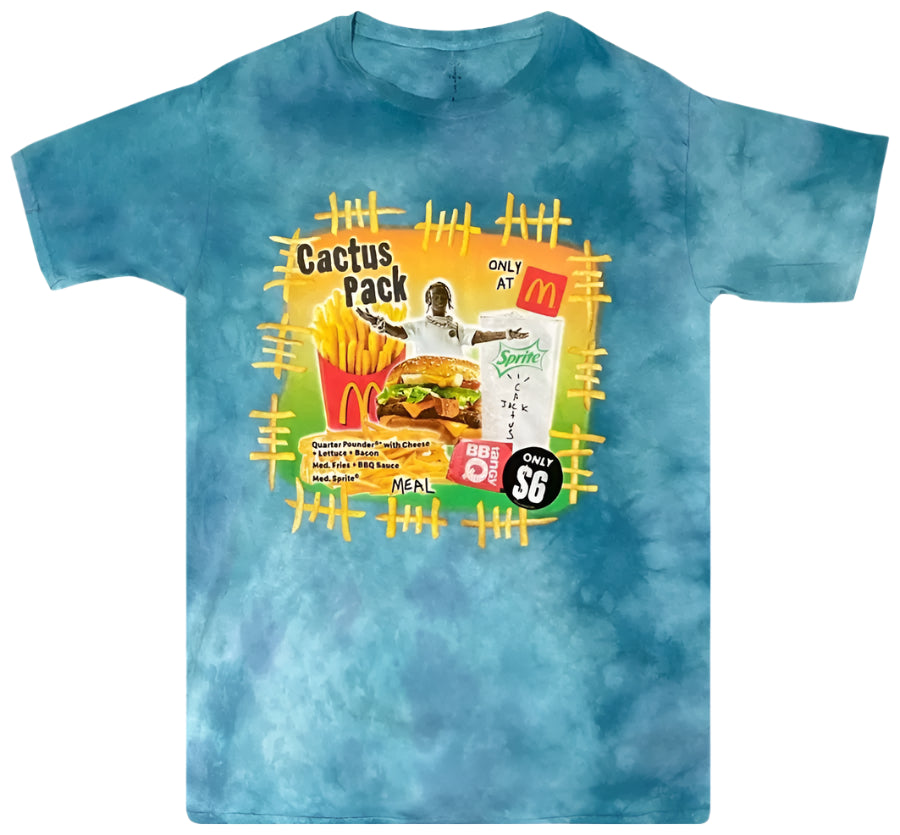 Cactus Jack Travis Scott x McDonald's Vintage Bootleg Tee Blue