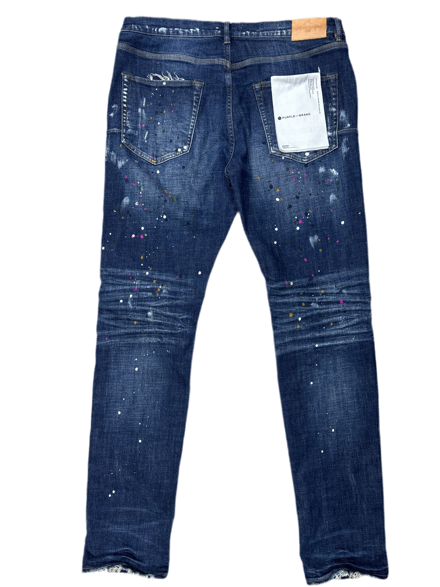 Purple Denim Repair Stitch Skinny Jeans