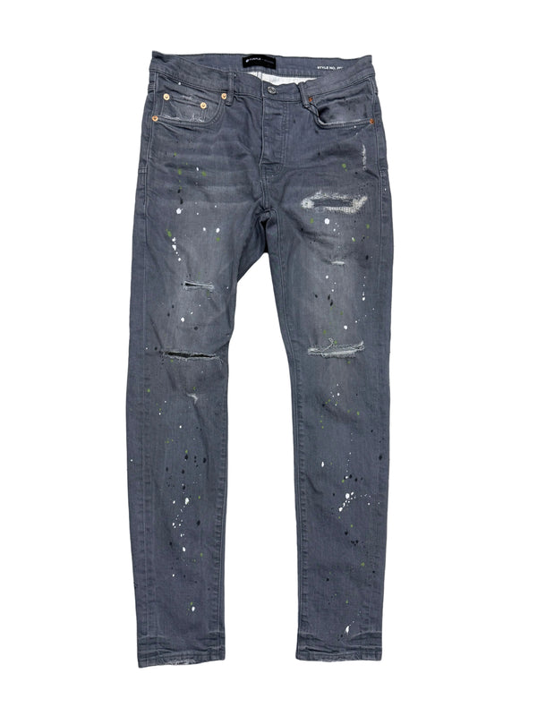 Purple Brand Paint Green Splatter Jeans