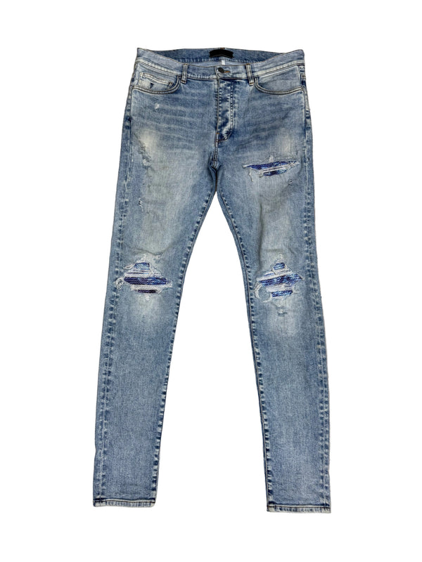 Amiri MX1 Tie Dye Patch Jeans Stone Indigo