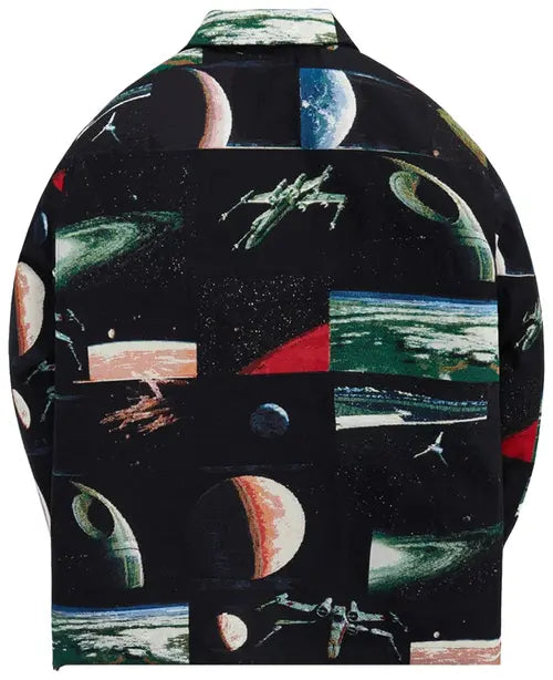 Kith x Star Wars Planets Coaches Jacket Black