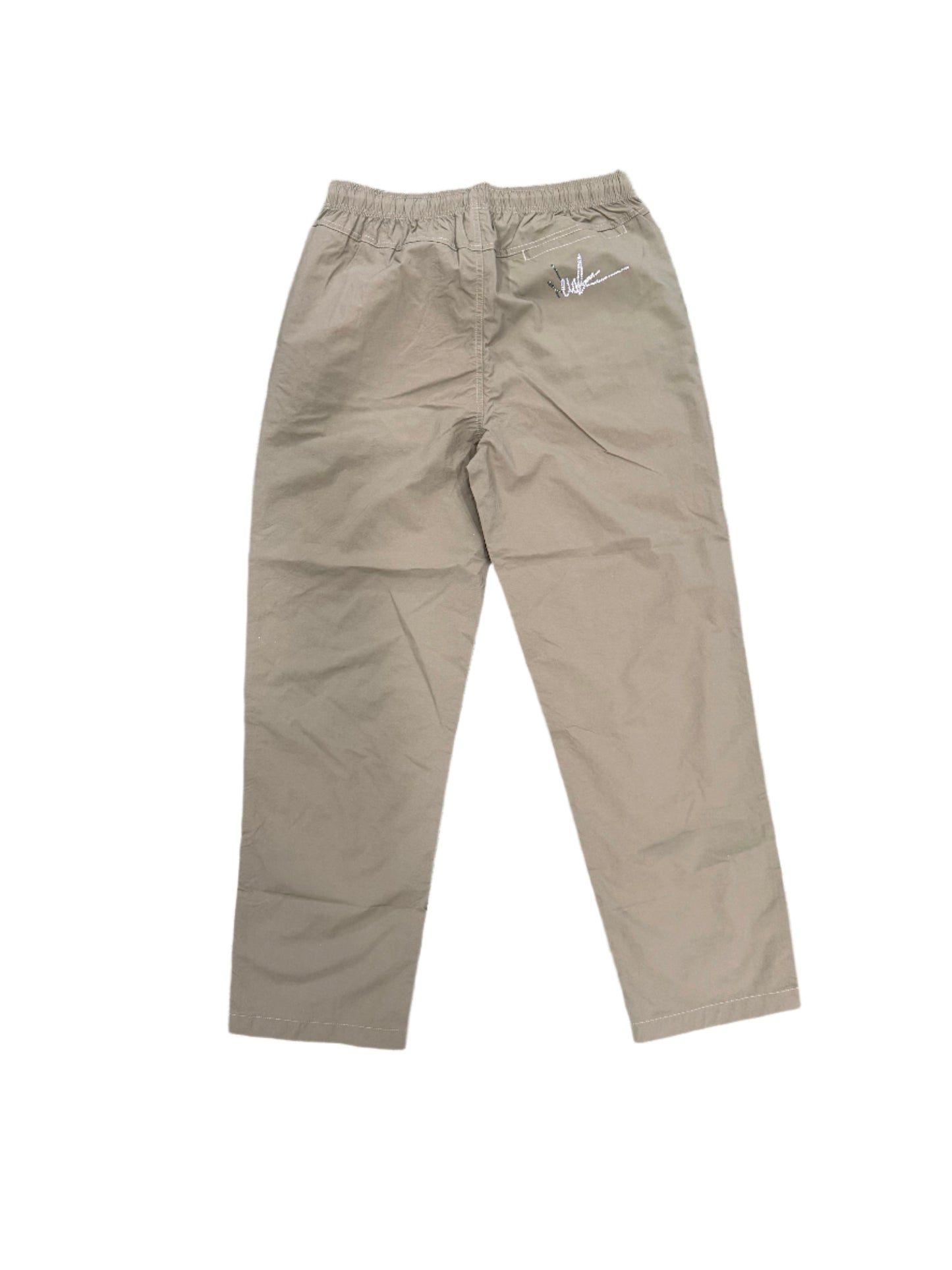 NewYrrk Green Parachute Pants Logo w/ White Green Crystal