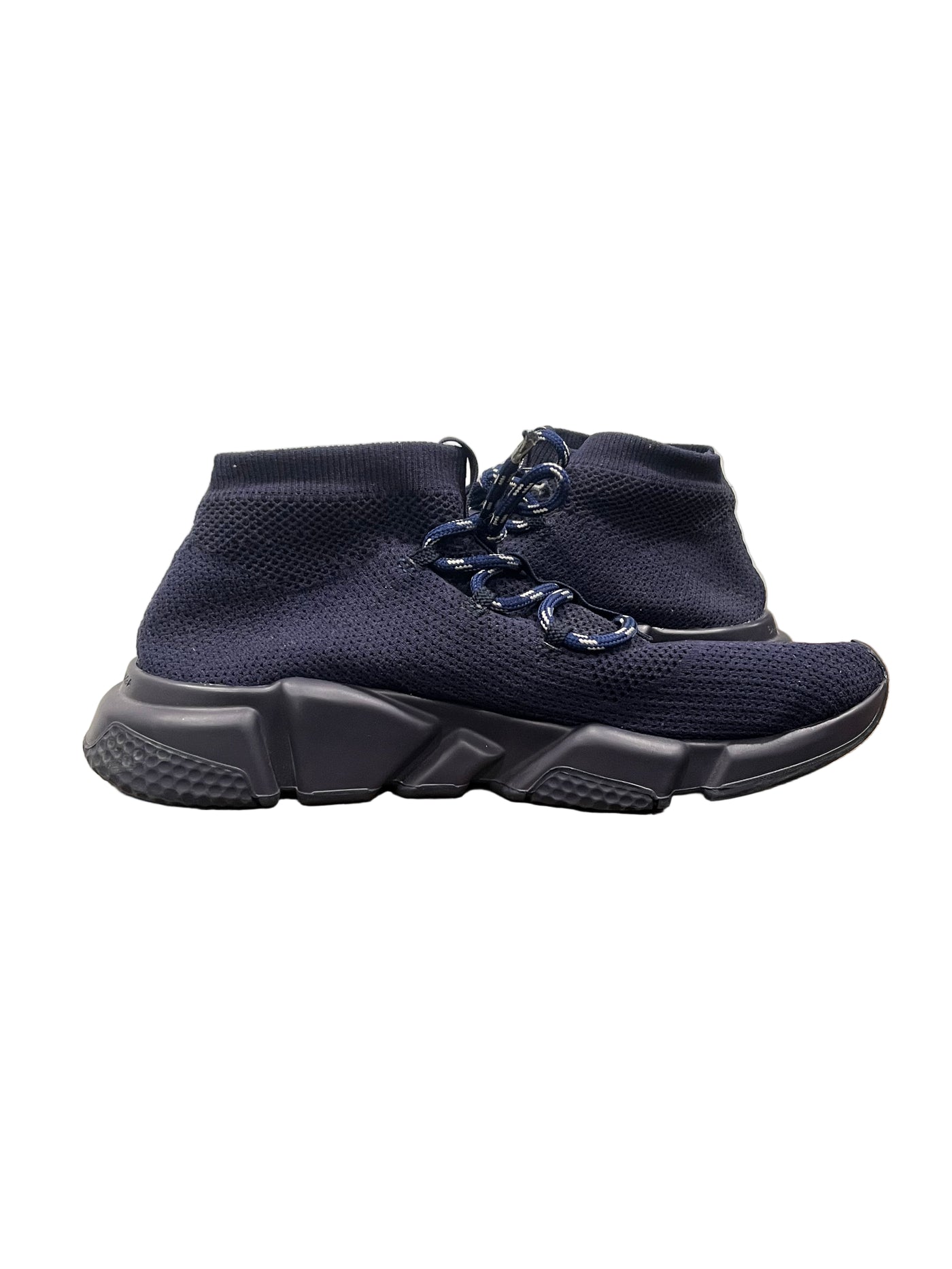 Balenciaga Speed Trainer Lace Up Navy