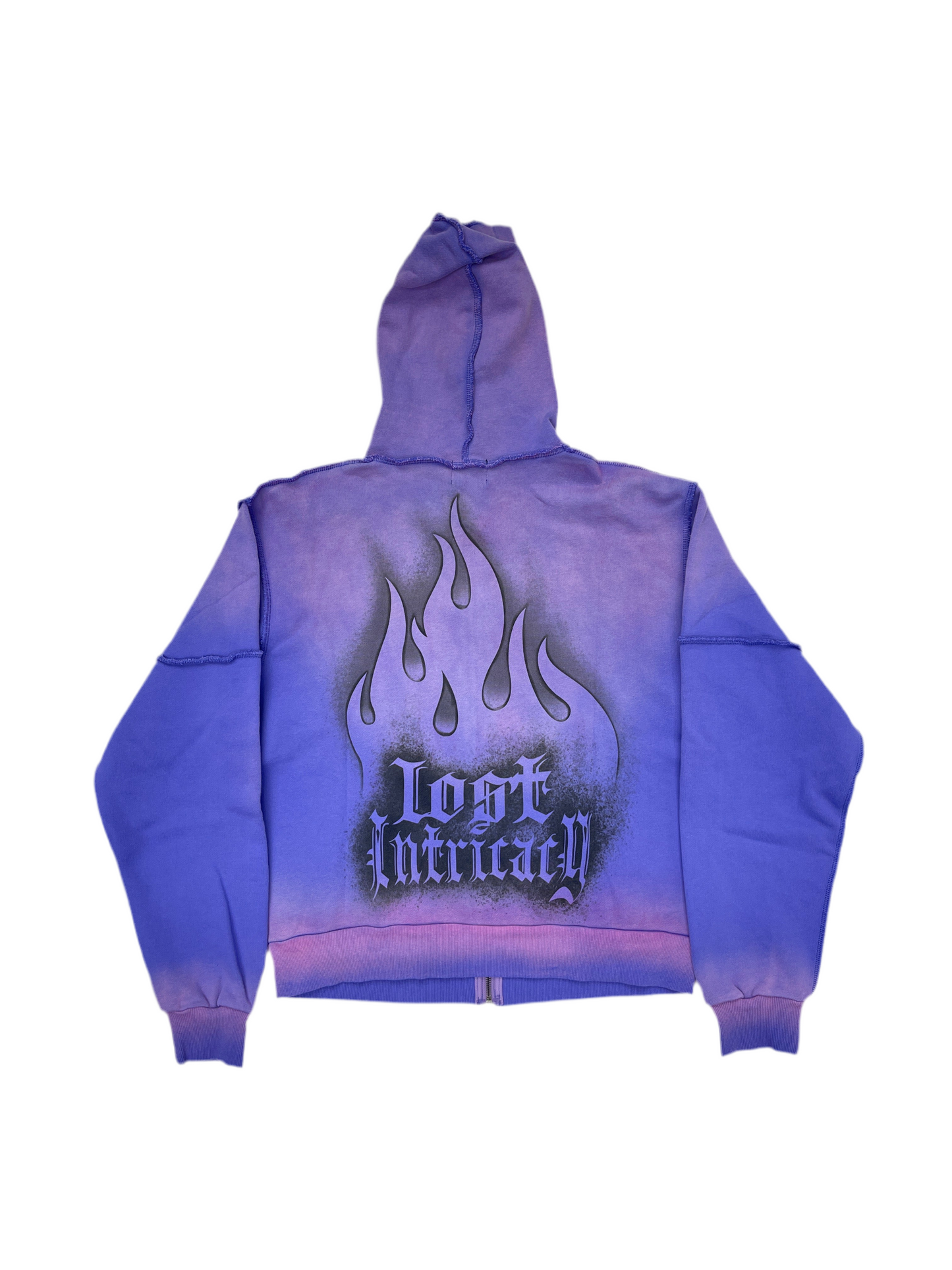 Lost Intricacy Purple Zip-Up Hoodie