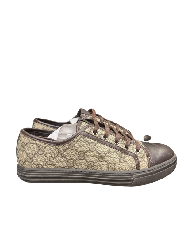 Gucci Ace GG Brown Canvas Low Top