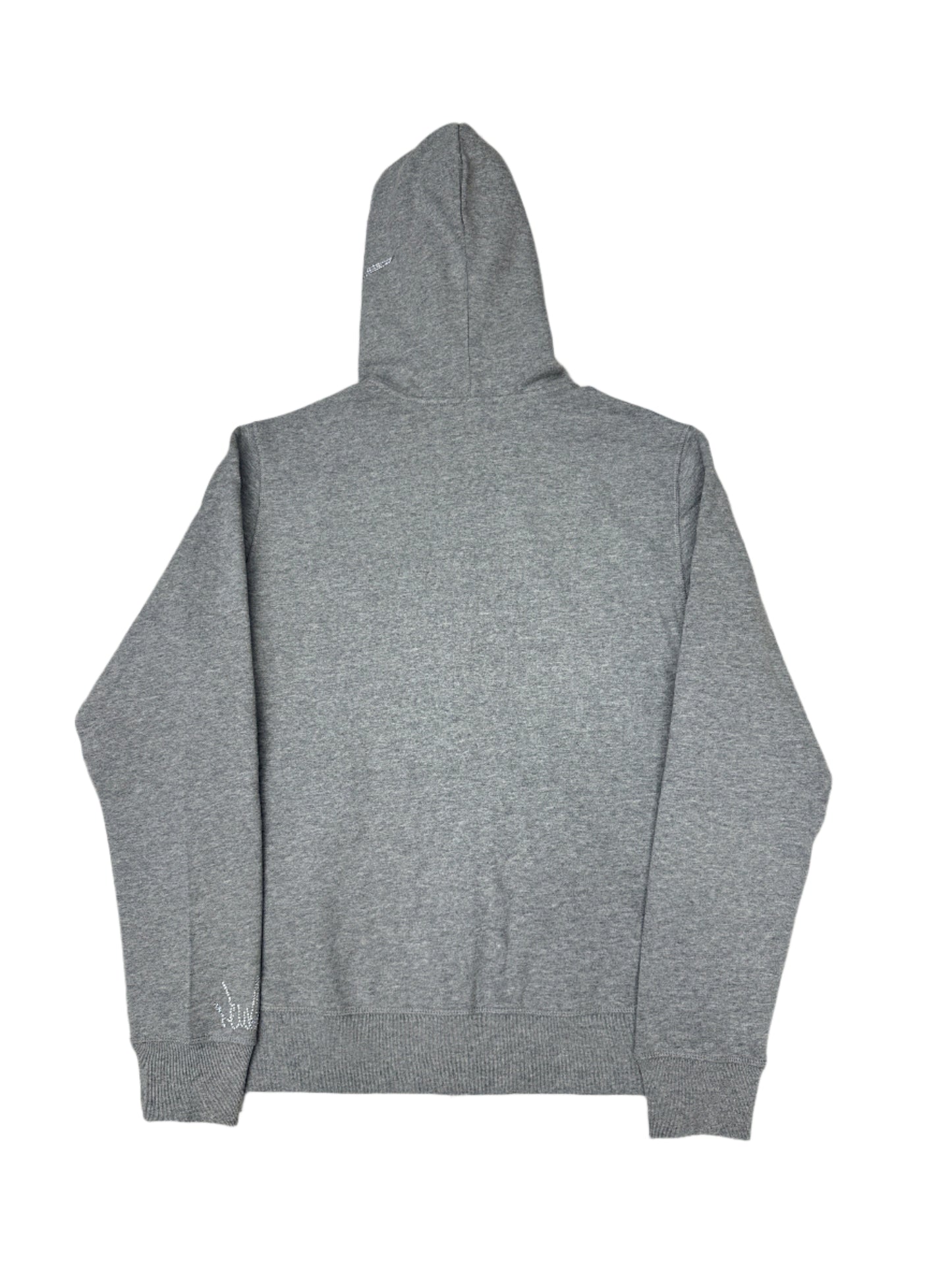 NewYrrk Gray Zip-Up Hoodie w/ White Crystals
