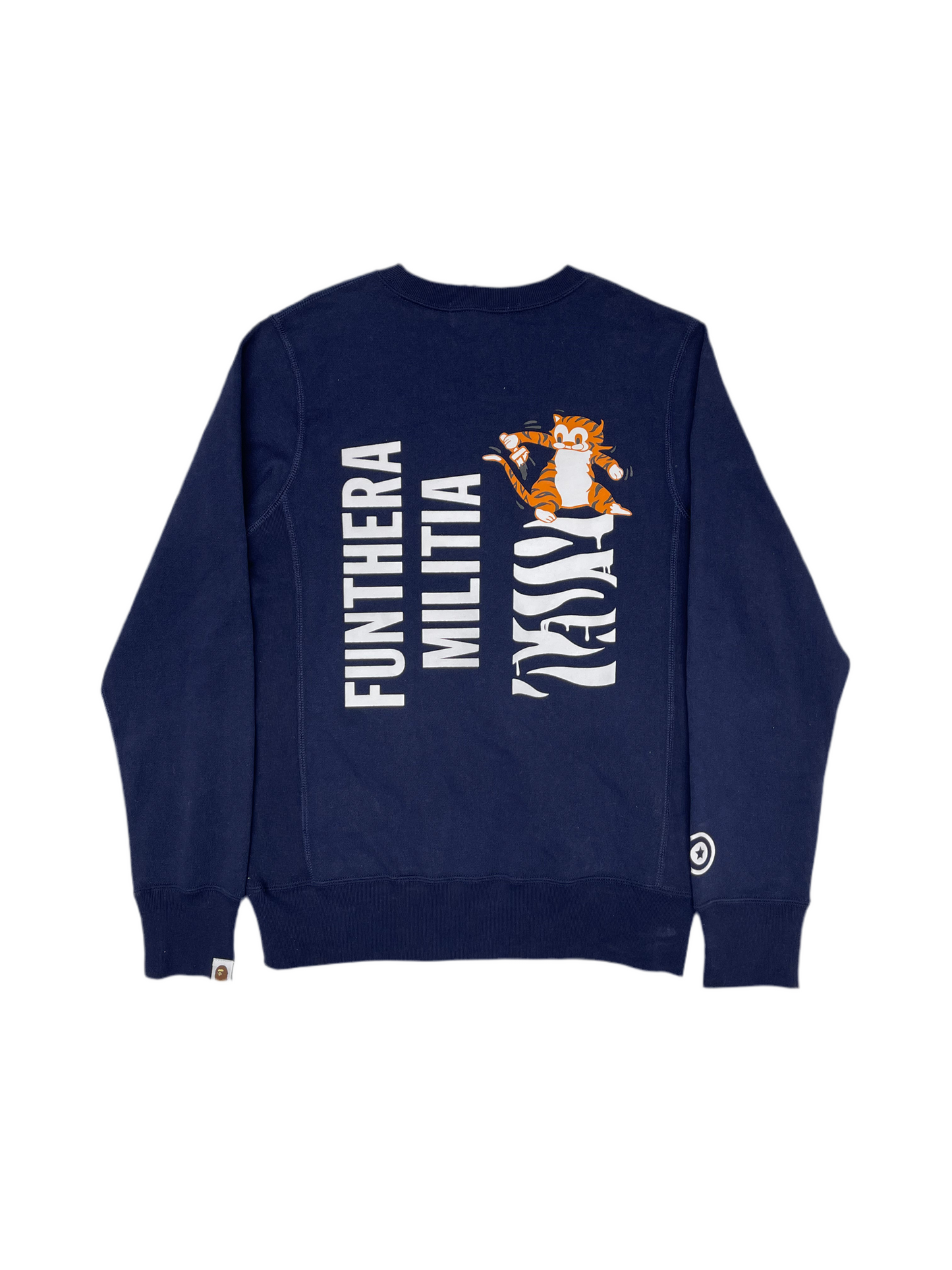 BAPE Tiger Crewneck Sweater Navy
