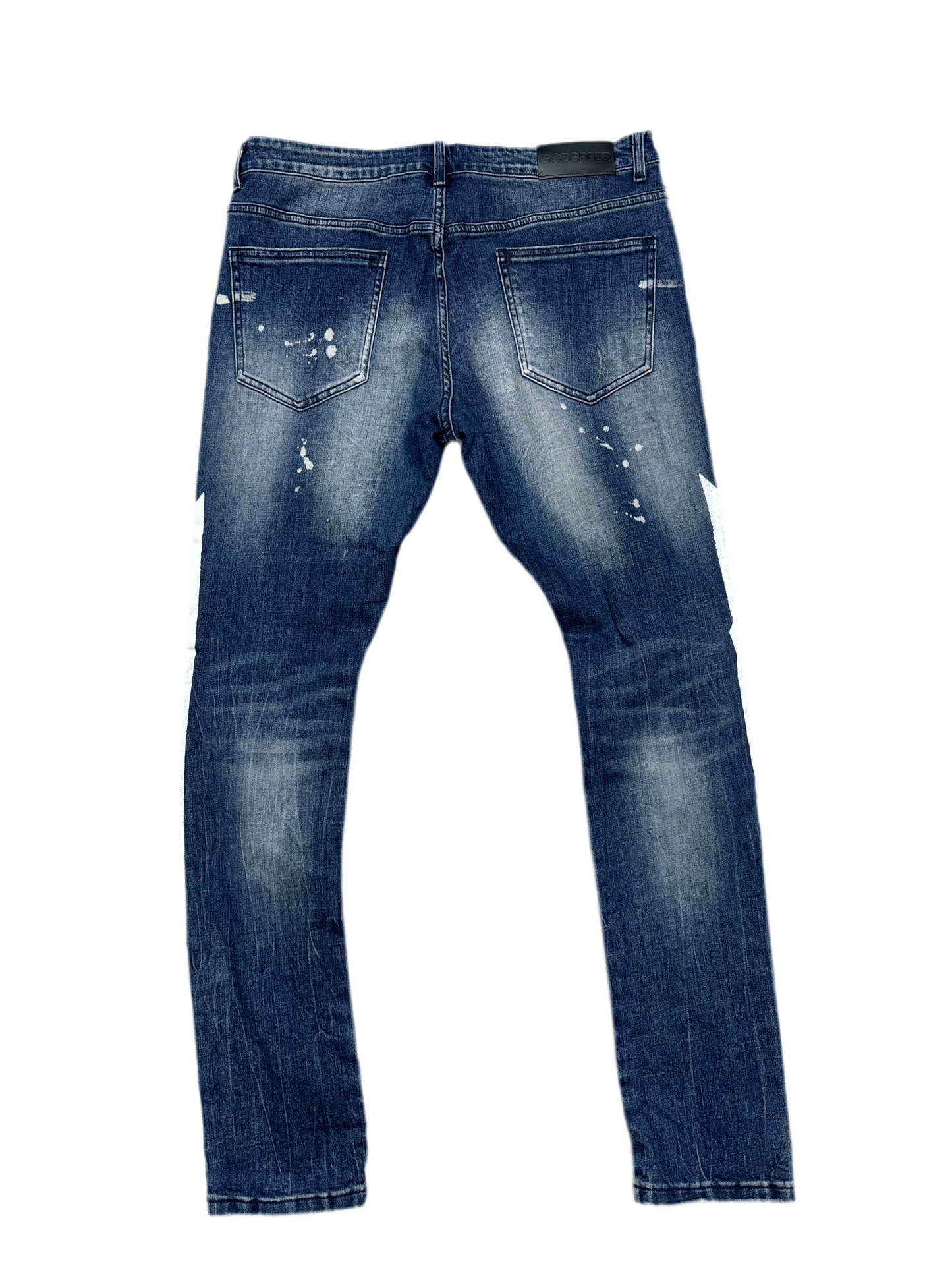 Godspeed White Striped Denim Jeans