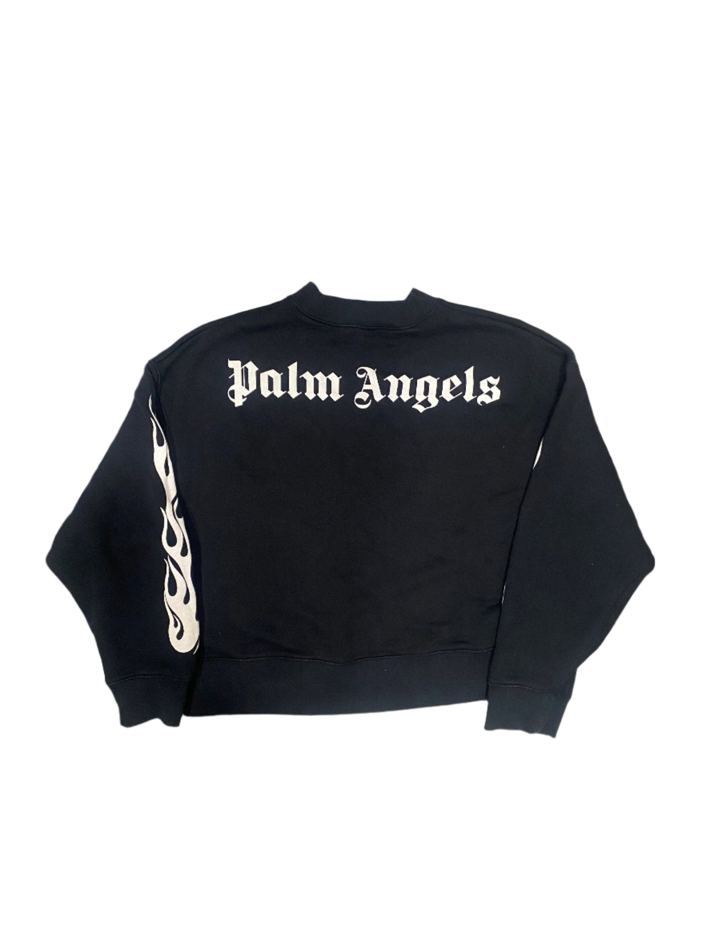 Palm Angels Skull And Flames Crew Sweatshirt