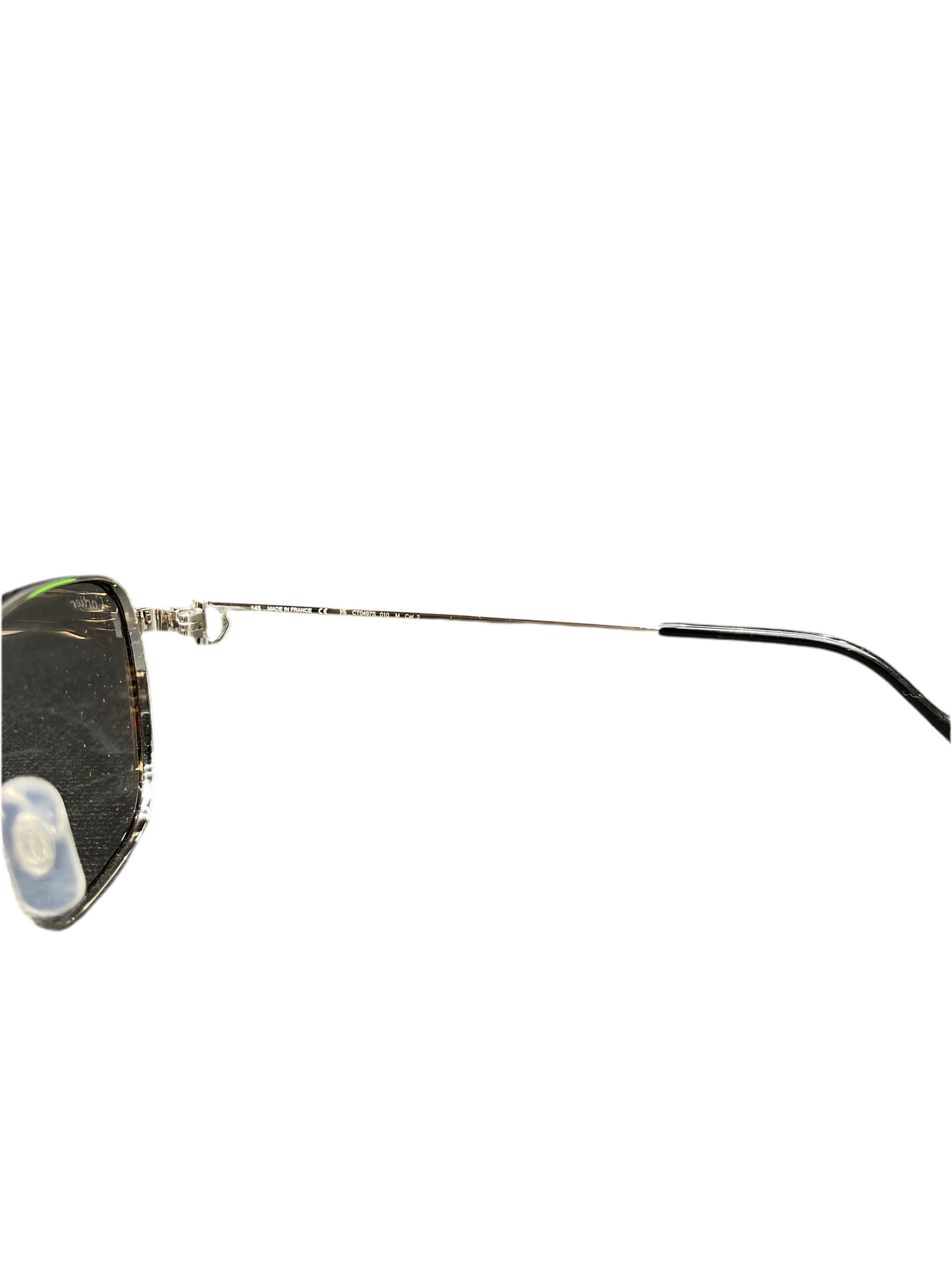 Cartier Silver Frame Rectangle Sunglasses CT0497S 010