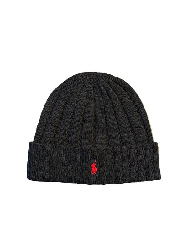Polo Ralph Lauren Ribbed Cuff Knit Beanie Black