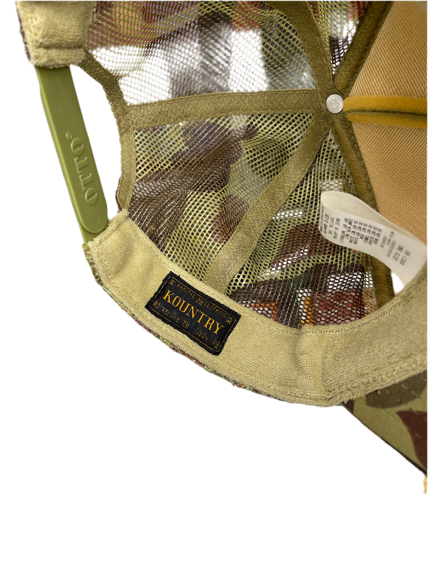 Kapital Kountry Loves Cats Camouflage Trucker Hat Green