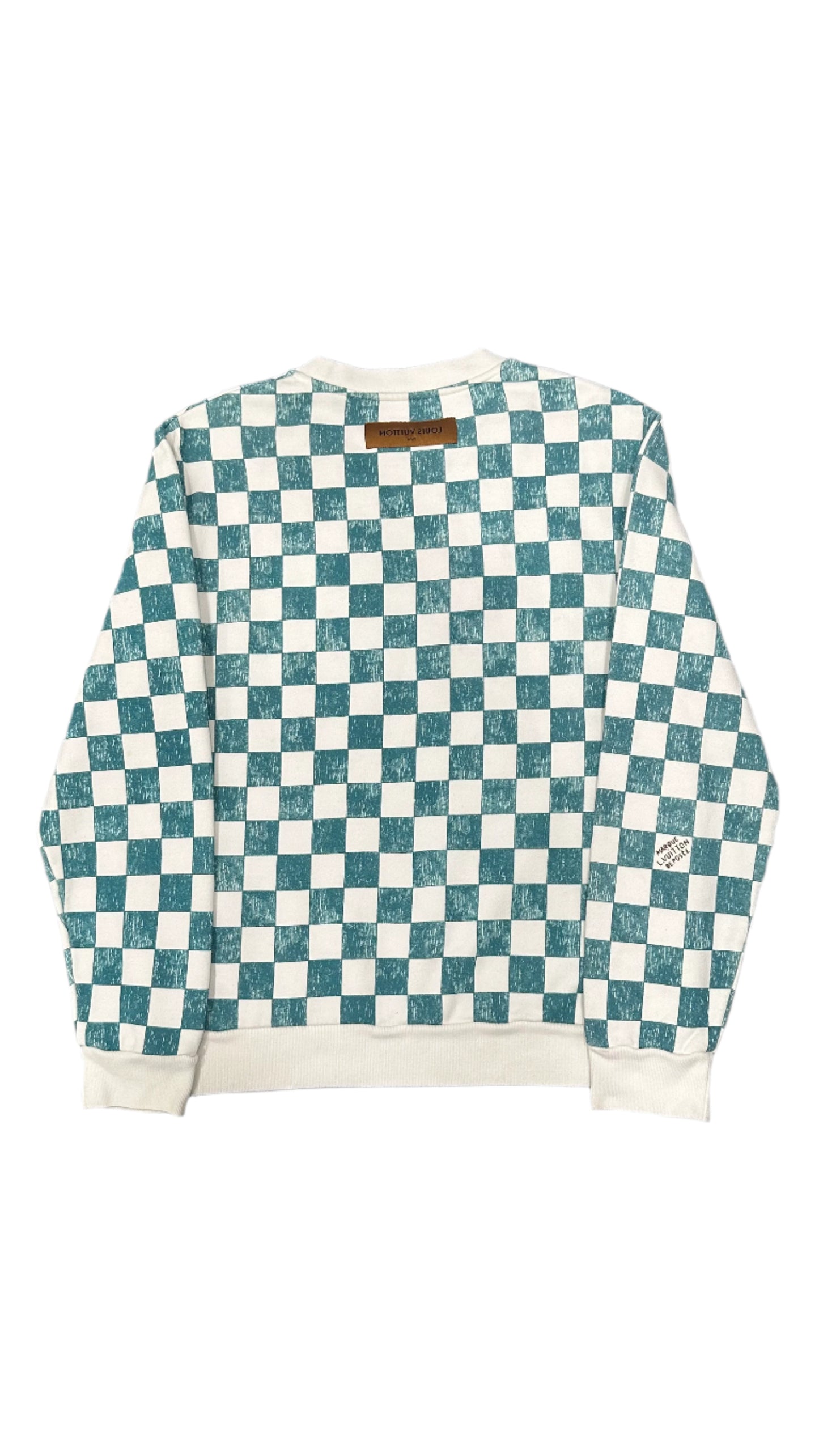 LV Damier Printed Crewneck