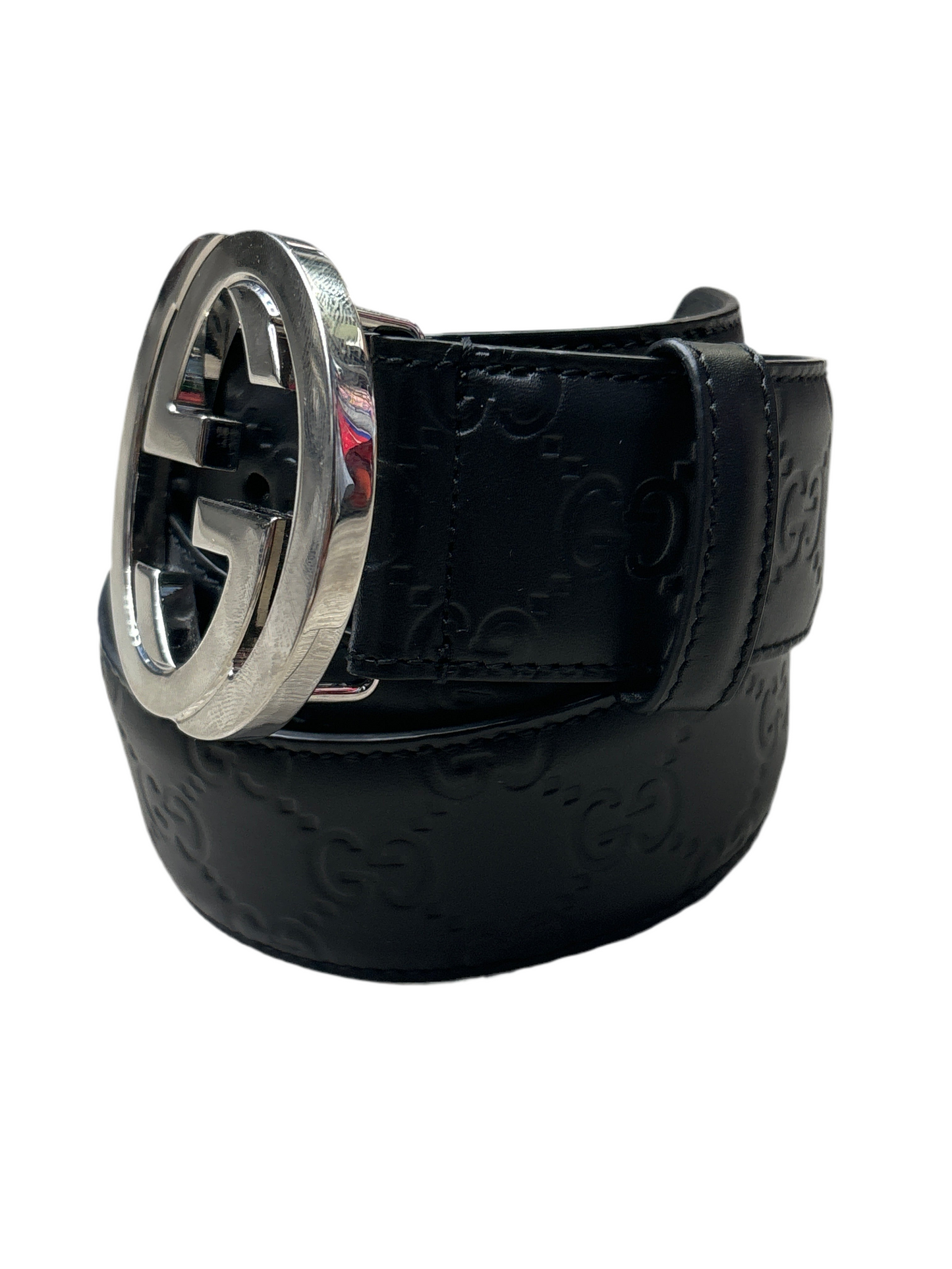 Gucci Black Leather Belt