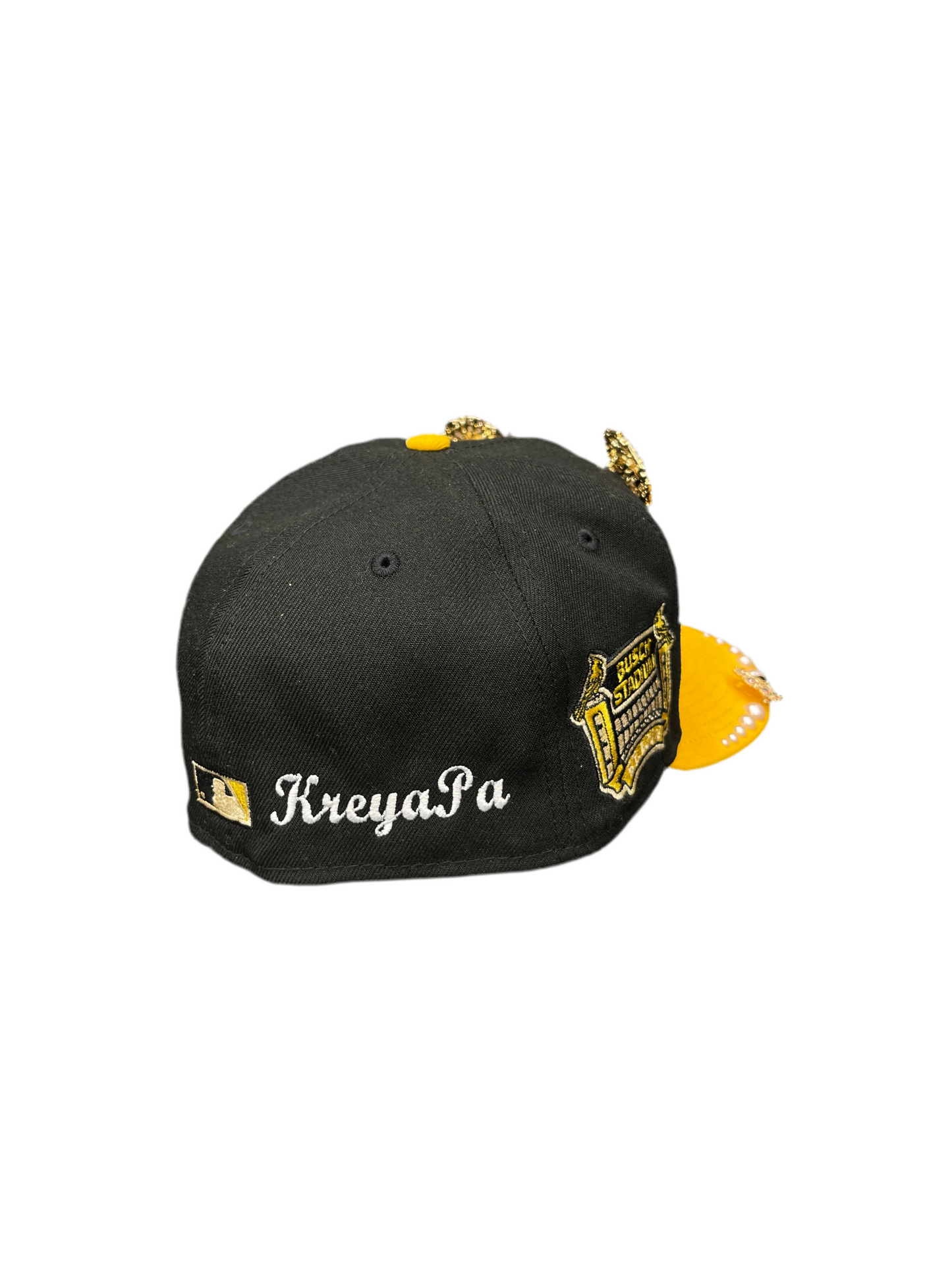 New Era 59Fifty St. Louis Cardinals Hat Black Yellow (Customized)