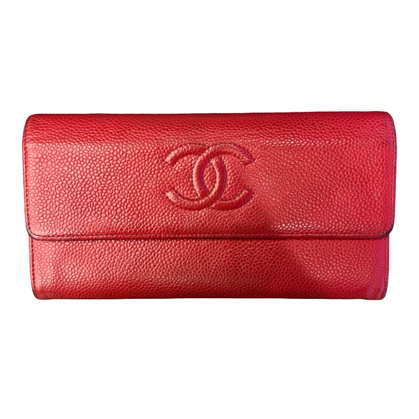 Chanel Timeless CC Long Wallet Red