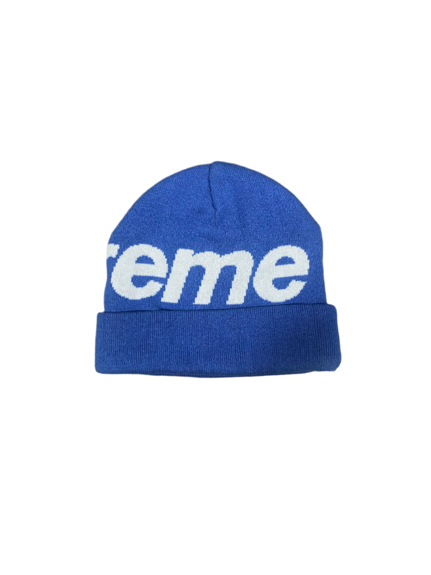 Supreme Big Logo Beanie Blue