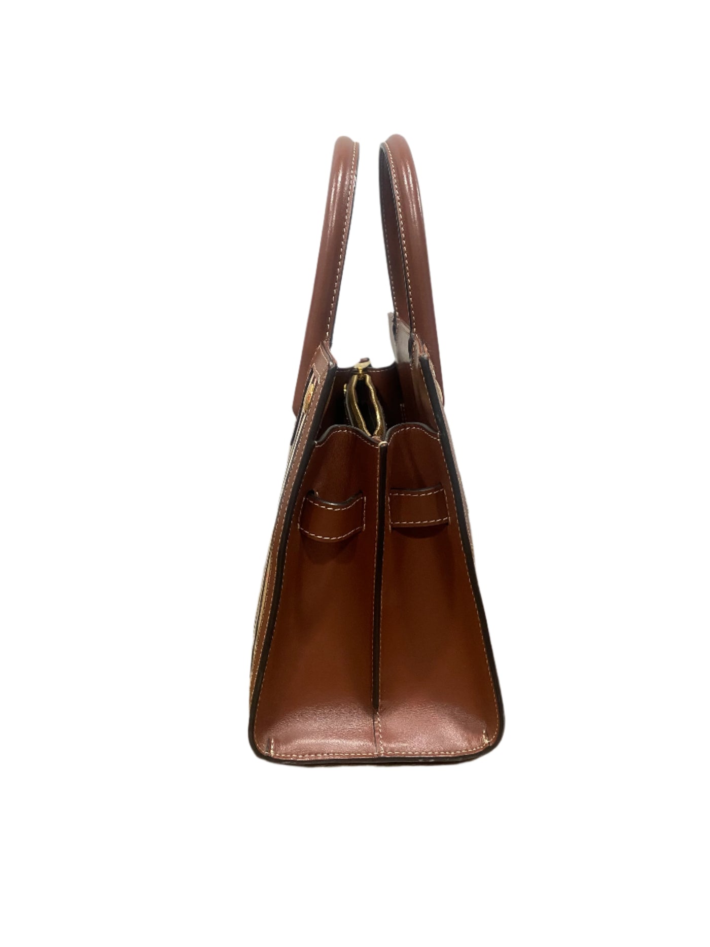 Burberry Mini Vintage Check Two Handle Title Bag Archive Beige