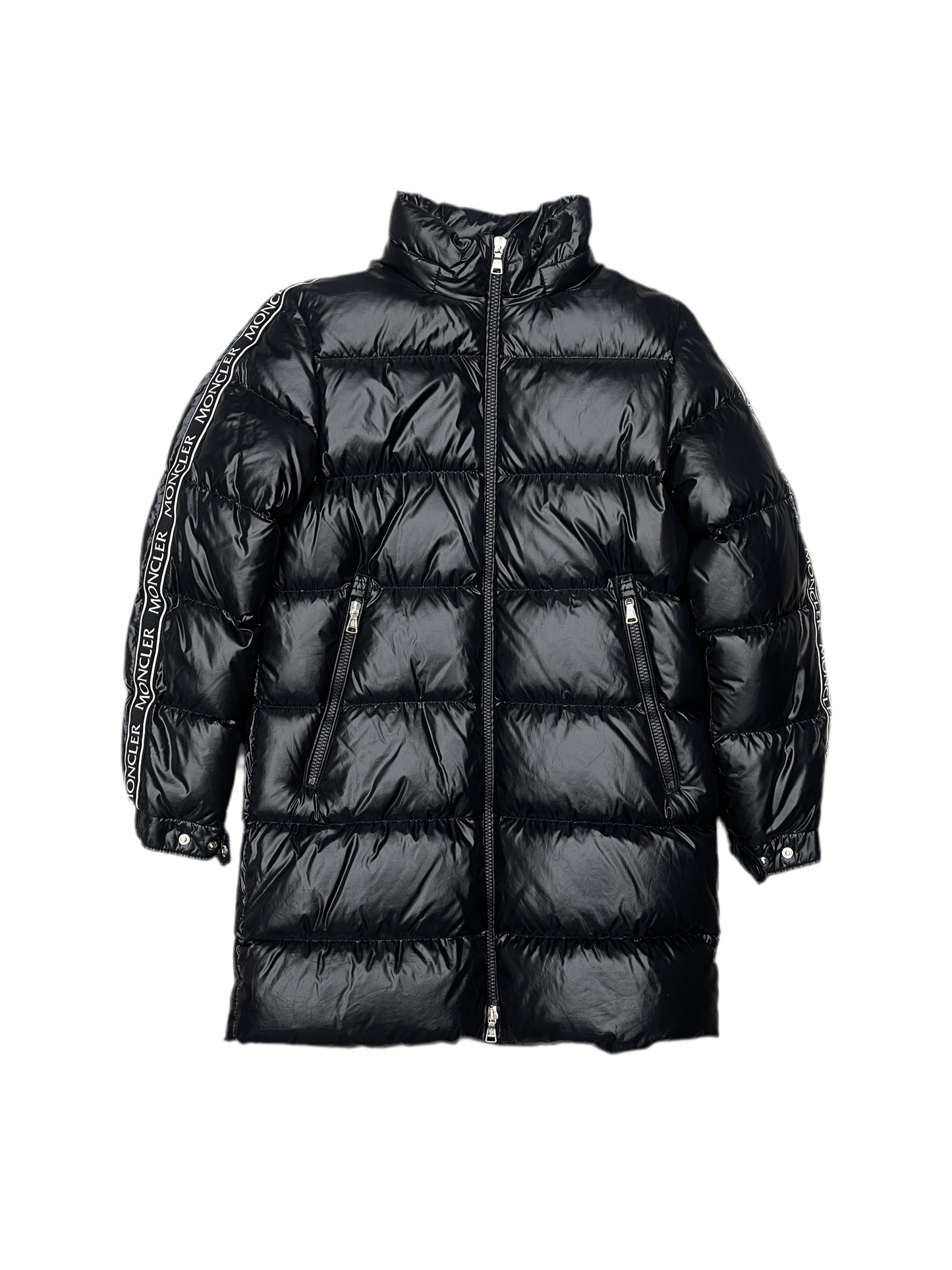 Kids Moncler Hakki Down Long Puffer Jacket Black