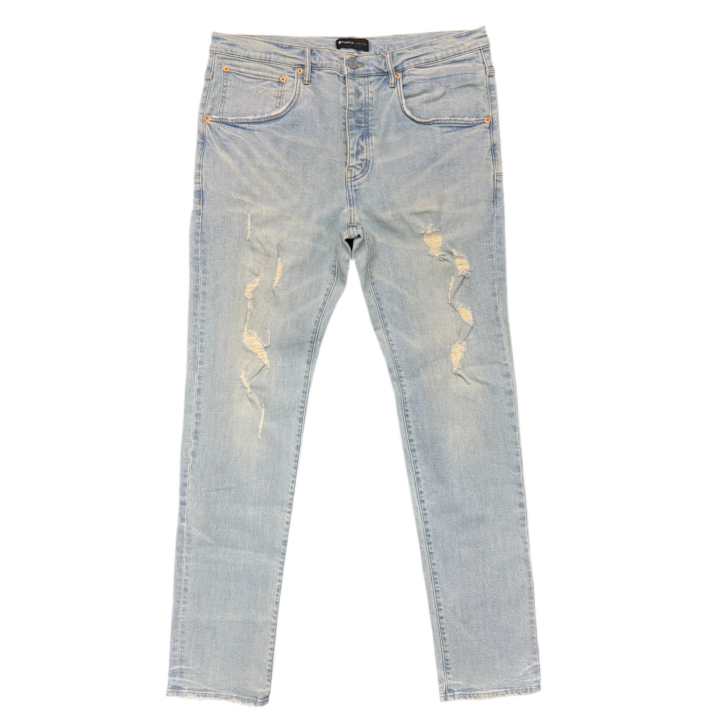 Purple Brand Faded Distressed Jeans Light Blue