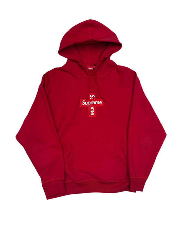 Supreme Cross Box Logo Hooded Sweatshirt