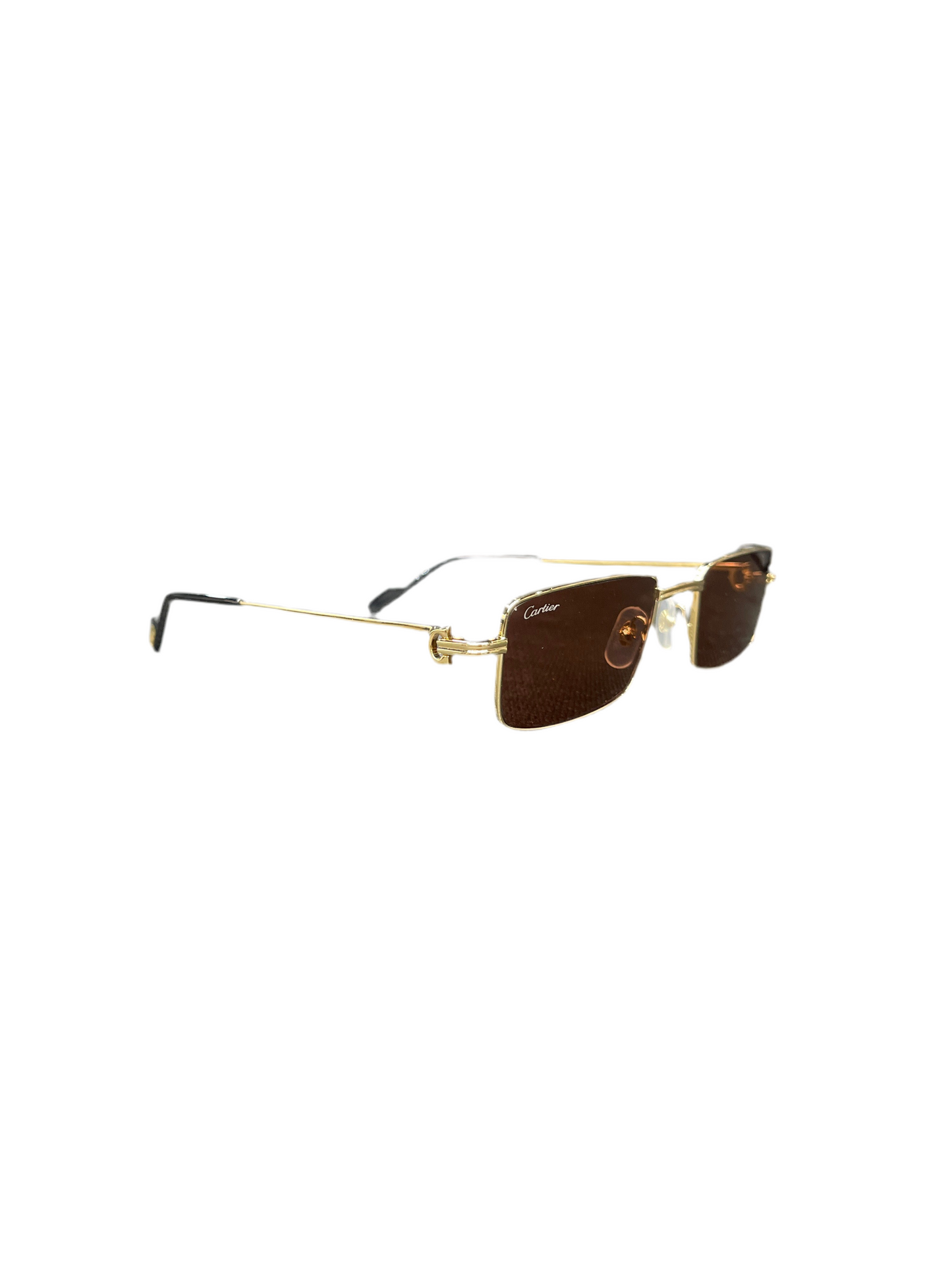 Cartier Gold Rectangle Frame Sunglasses CT0501S 006
